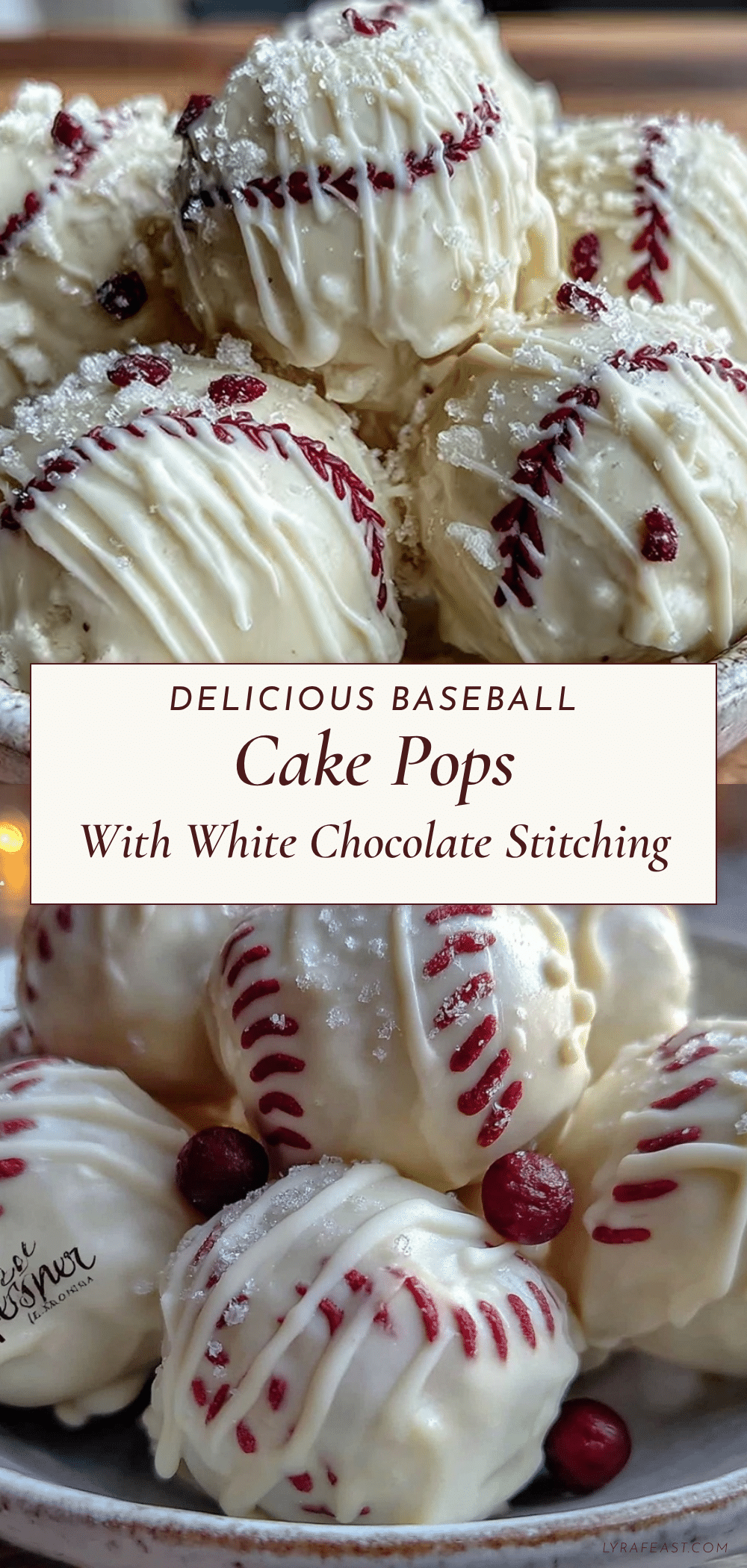 baseball themed cake pops recipe