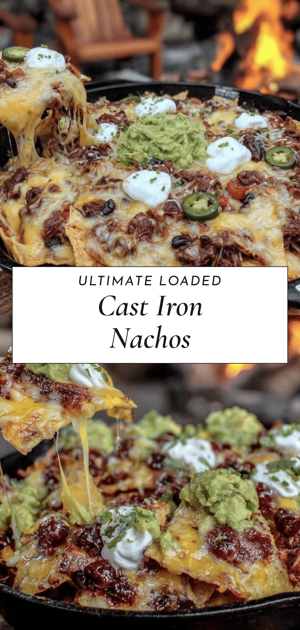 cast iron skillet campfire nachos recipe