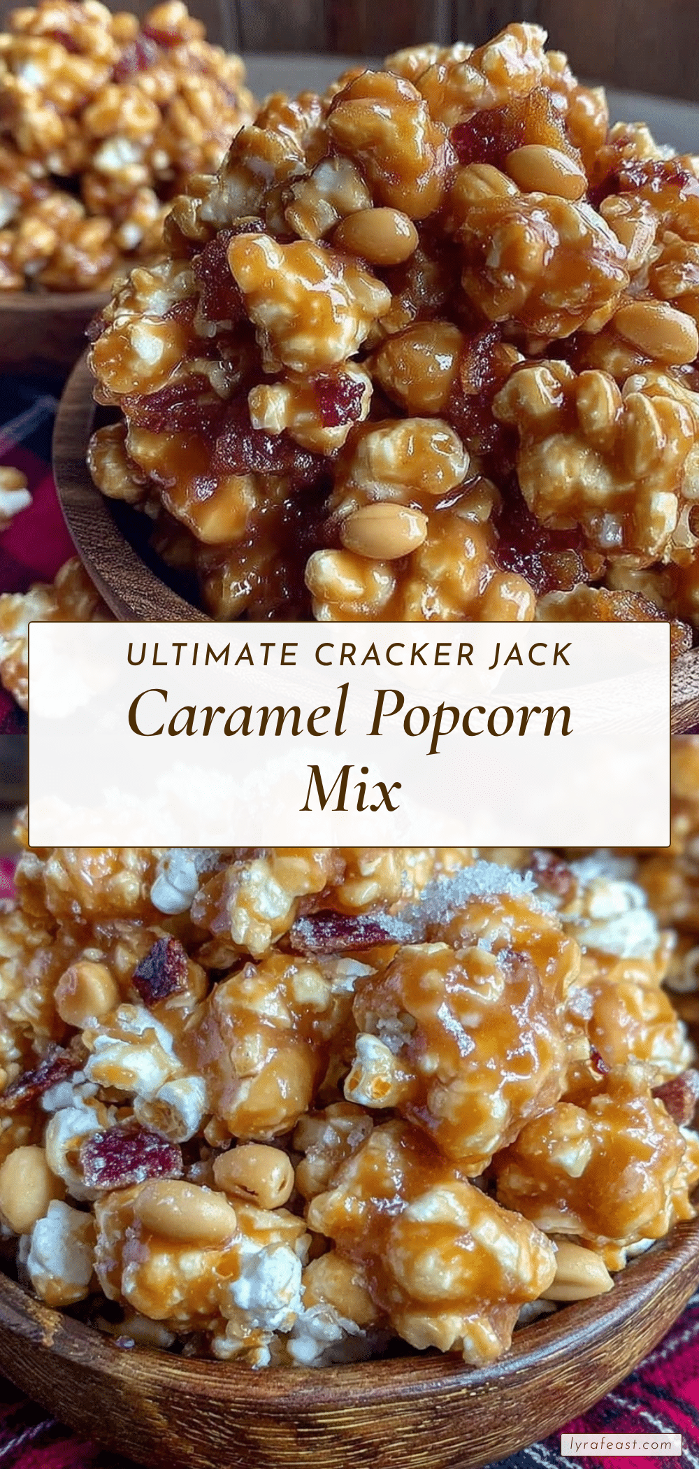 cracker jack caramel popcorn snack mix recipe