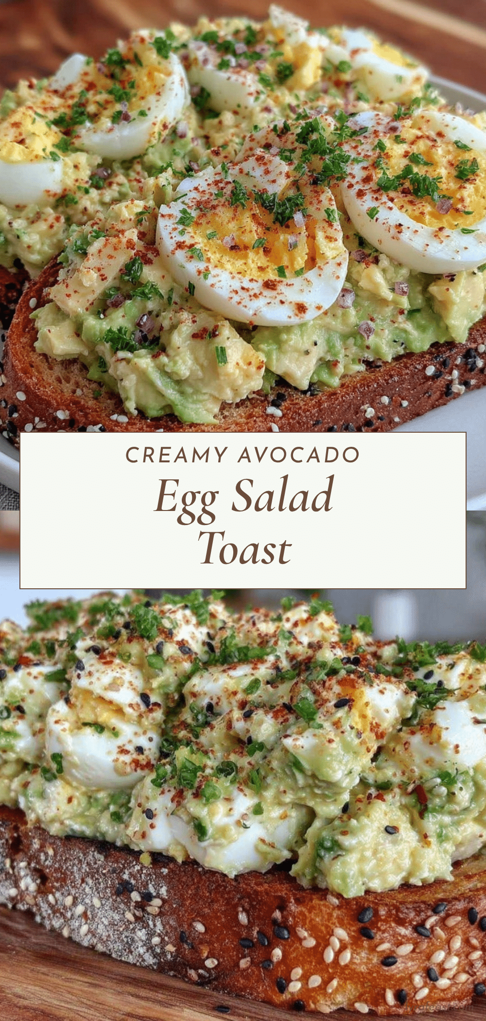 creamy avocado egg salad toast recipe
