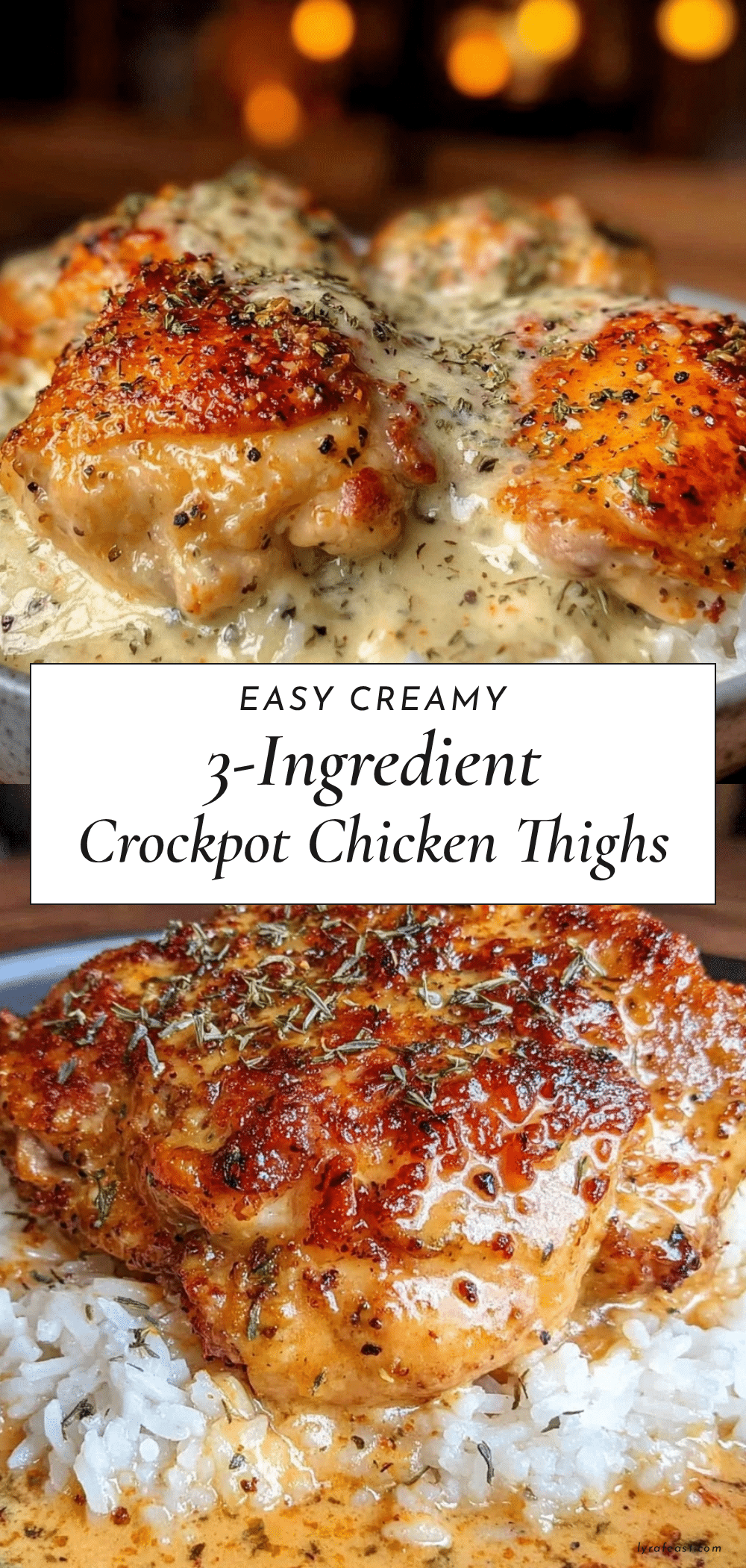 creamy crockpot chicken thighs recipe