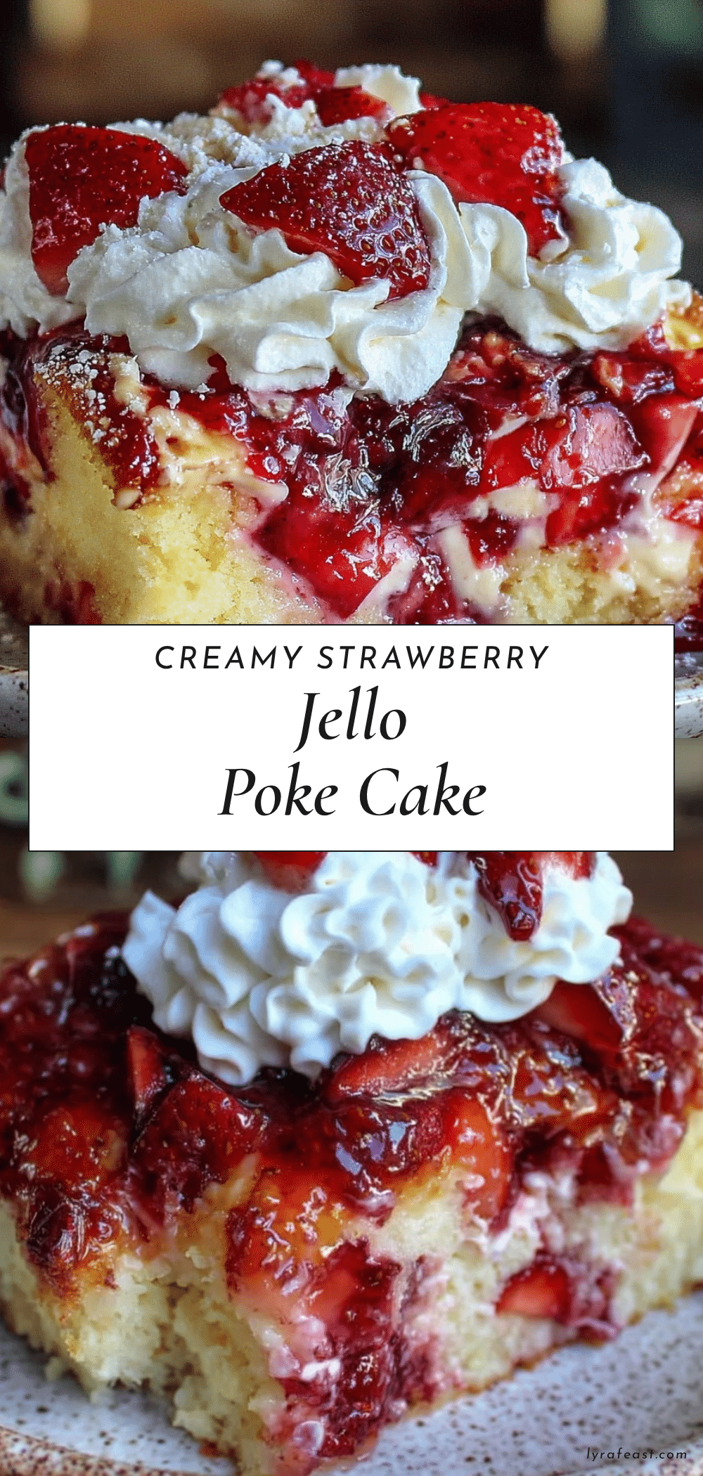 creamy jello poke cake recipe