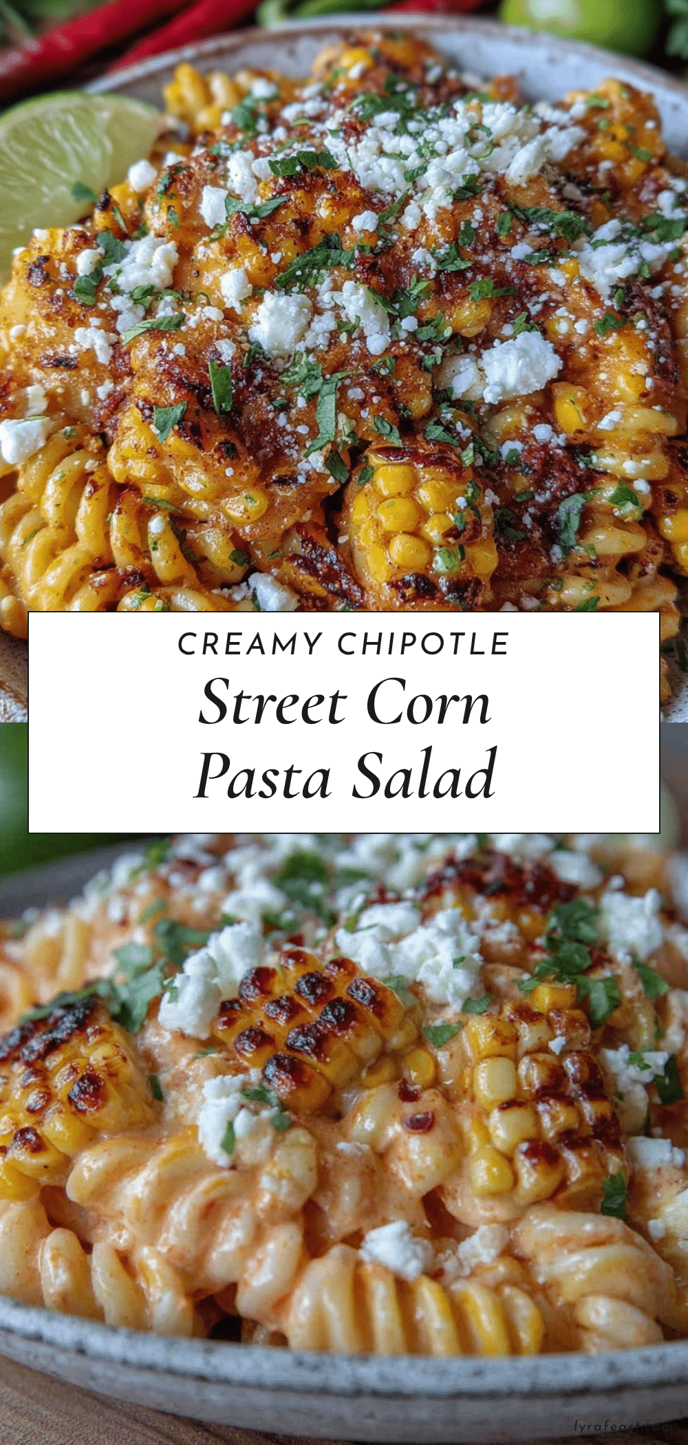 Creamy Street Corn Pasta Salad recipe