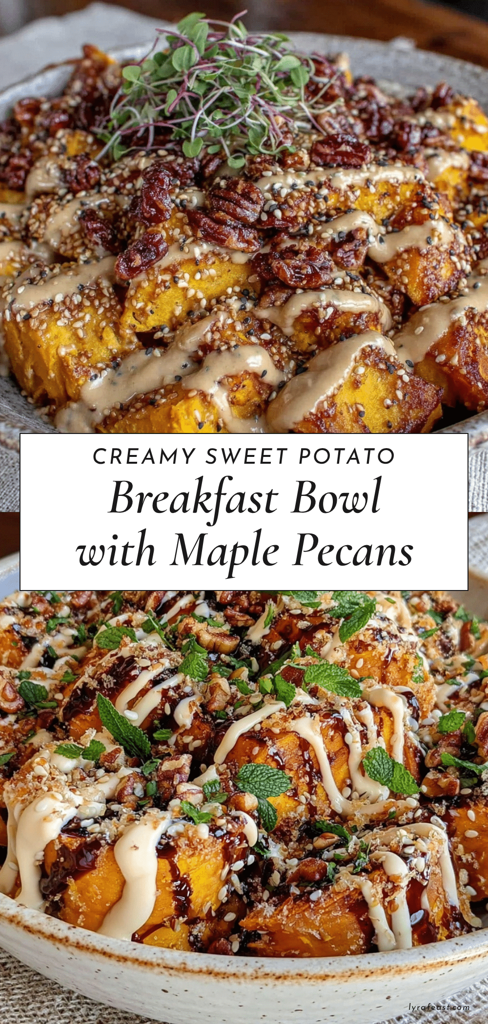 creamy sweet potato breakfast bowl recipe