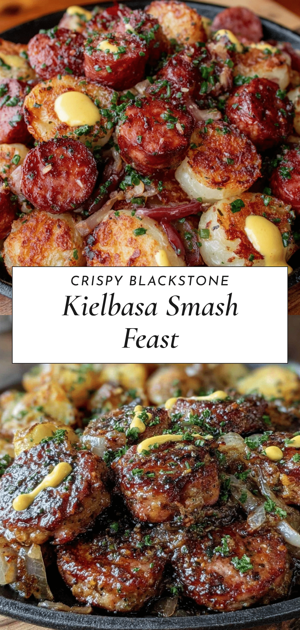 crispy blackstone kielbasa smash recipe