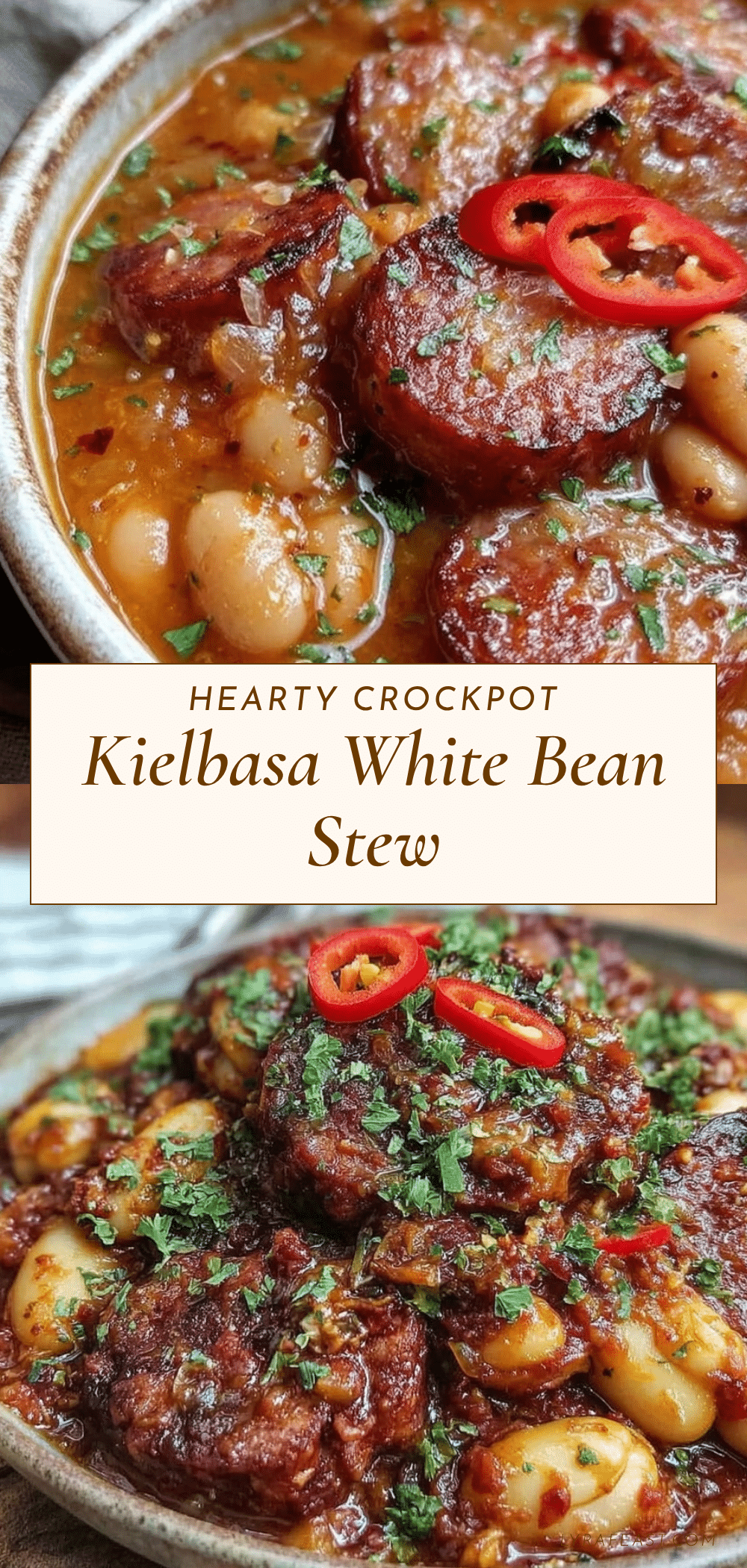 crockpot kielbasa and white bean stew recipe