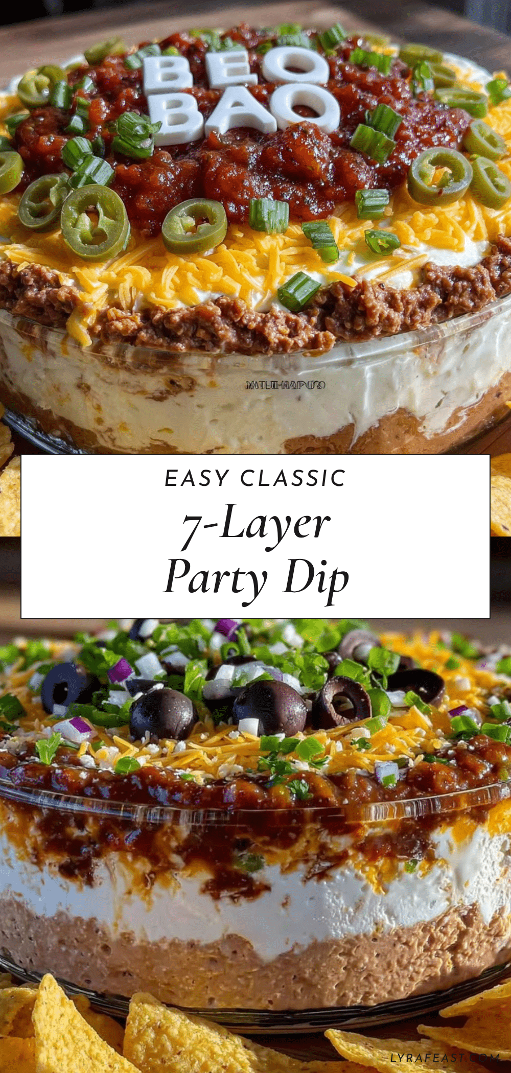 easy classic 7-layer dip recipe