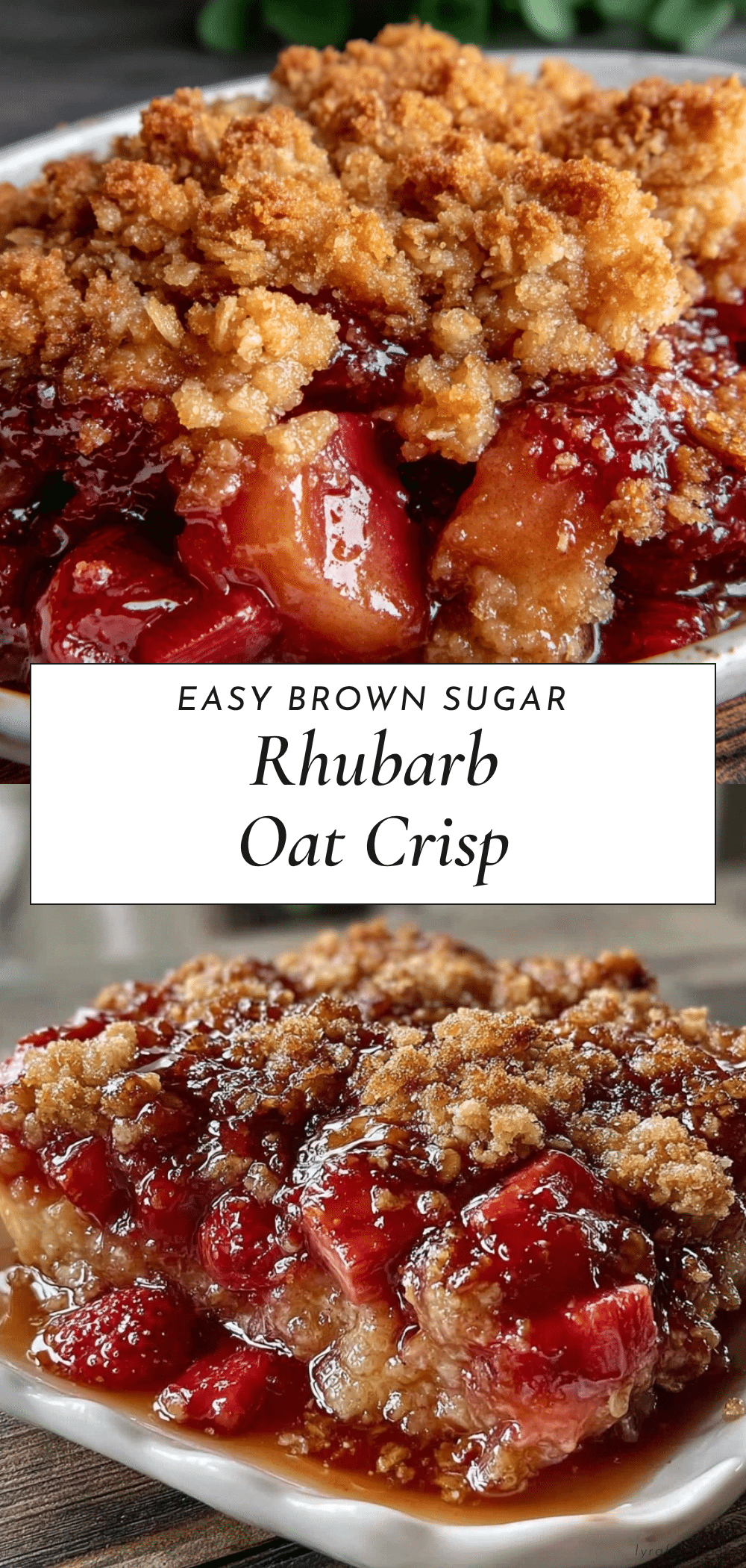 Easy Rhubarb and Oat Crisp recipe