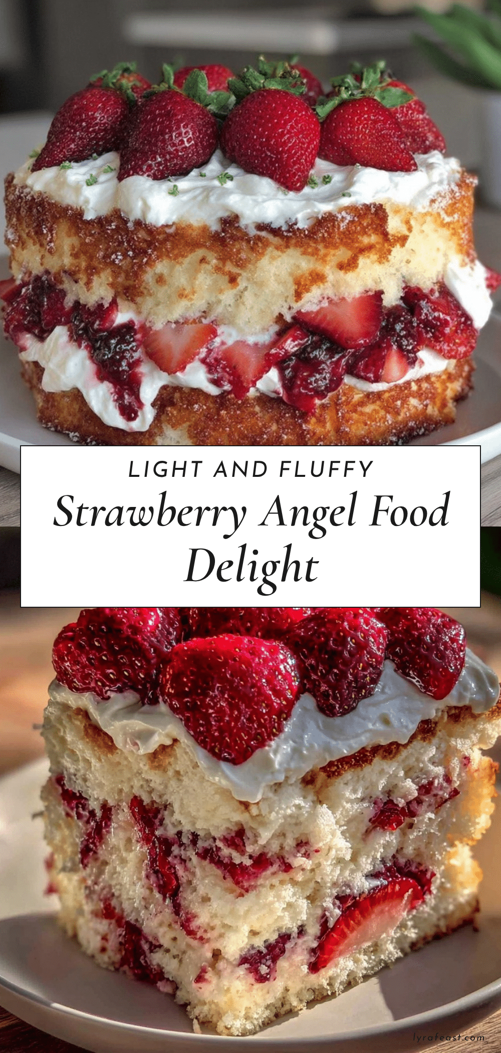 fluffy strawberry angel food cake recipe