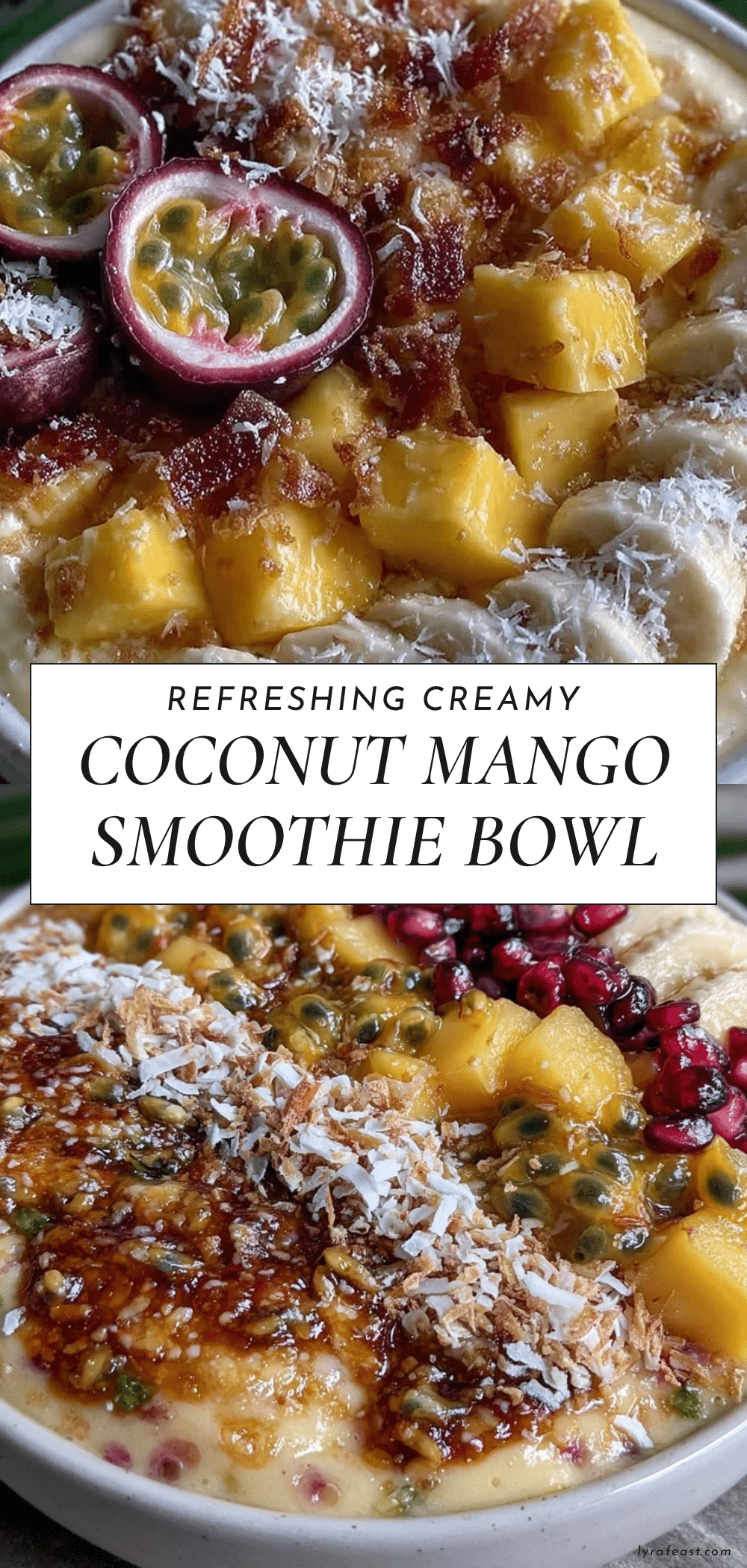 fresh coconut water tropical smoothie bowl recipe