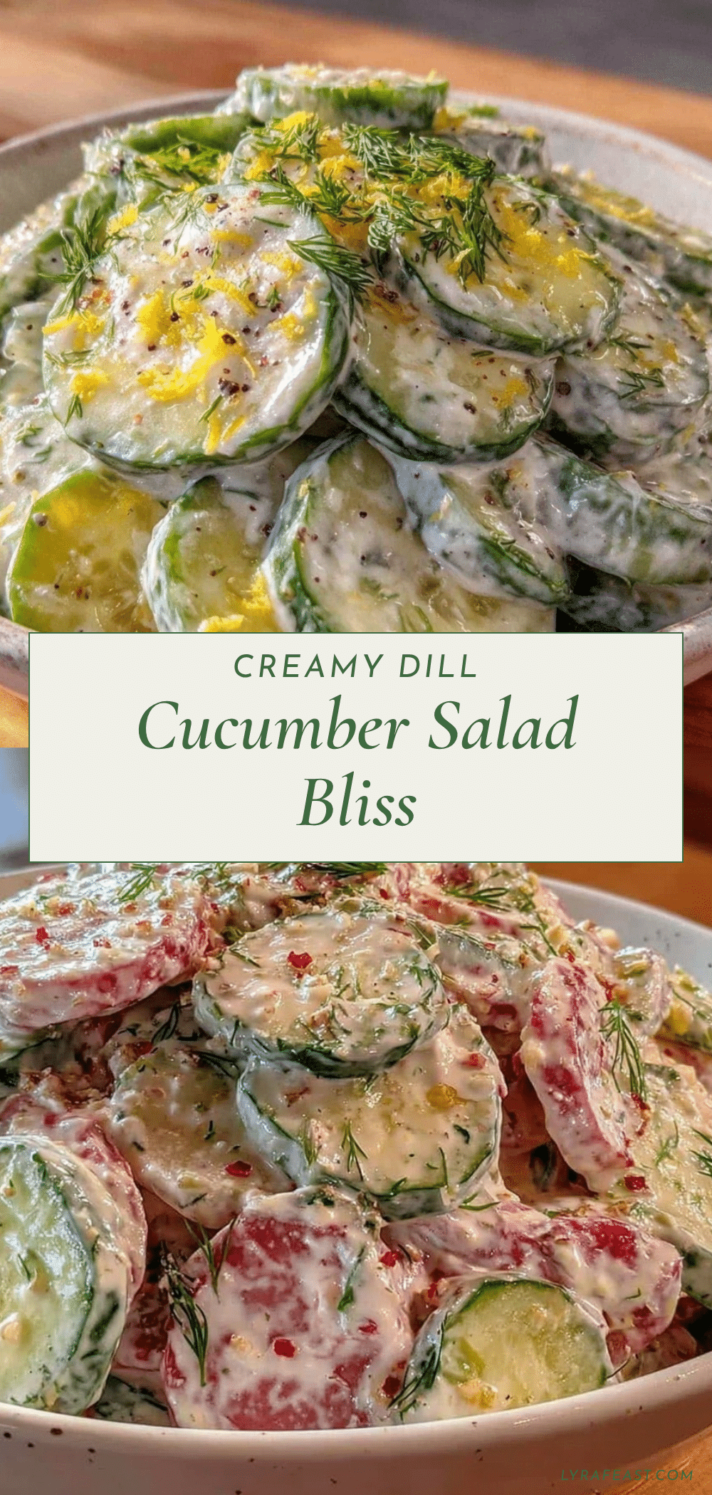 fresh creamy cucumber salad recipe