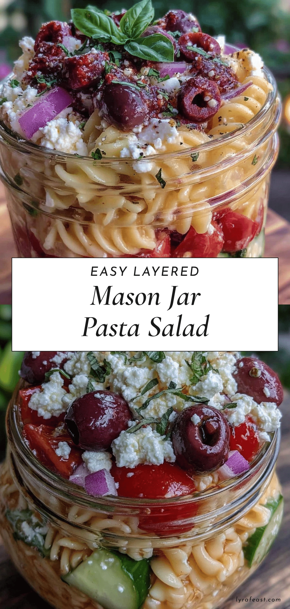 fresh mason jar pasta salad recipe