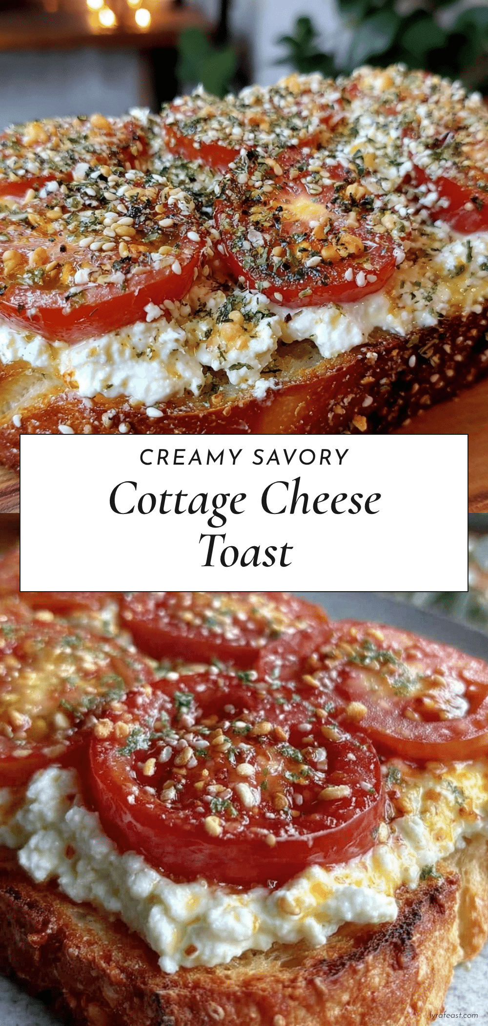 fresh savory cottage cheese toast recipe