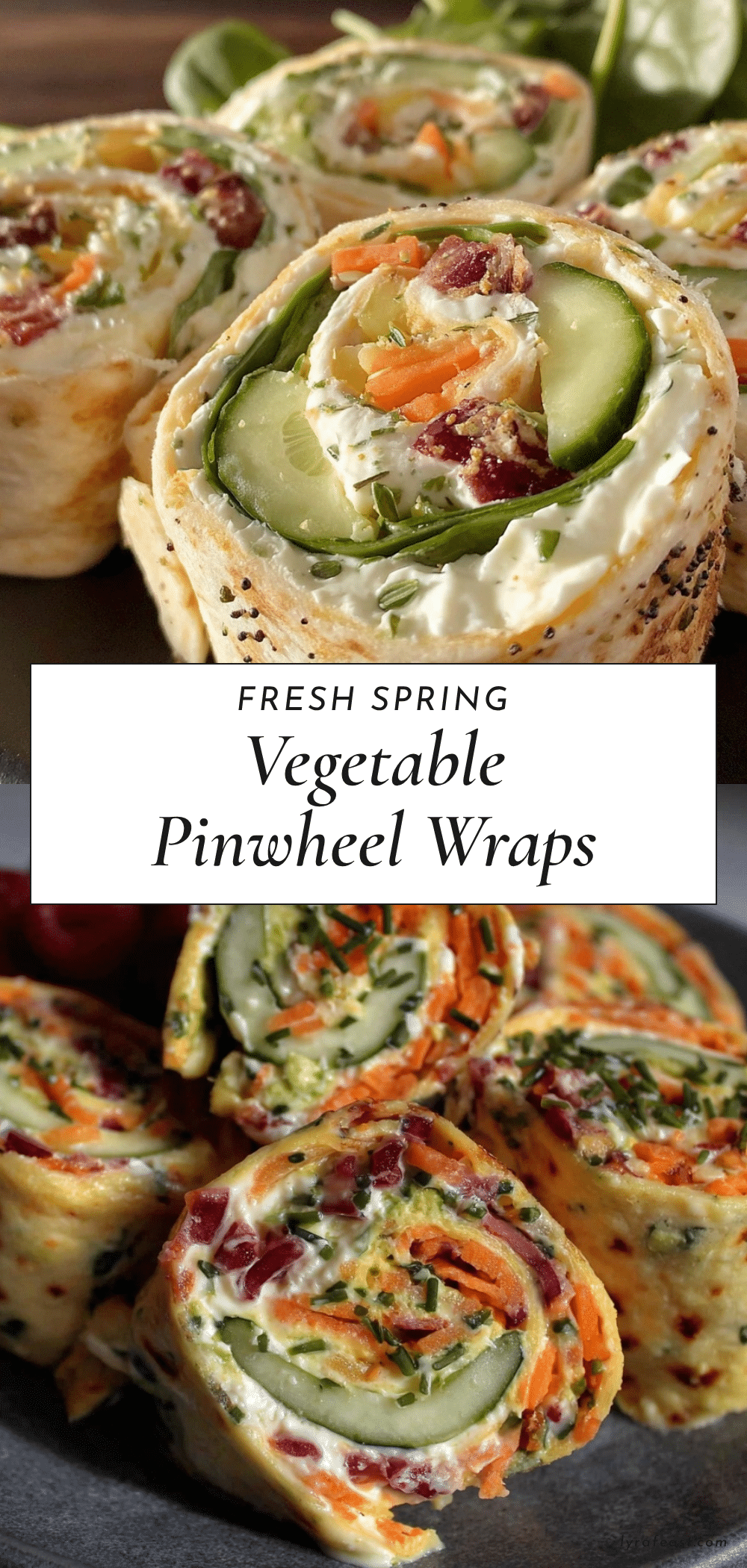 Fresh Spring Vegetable Pinwheel Wraps recipe