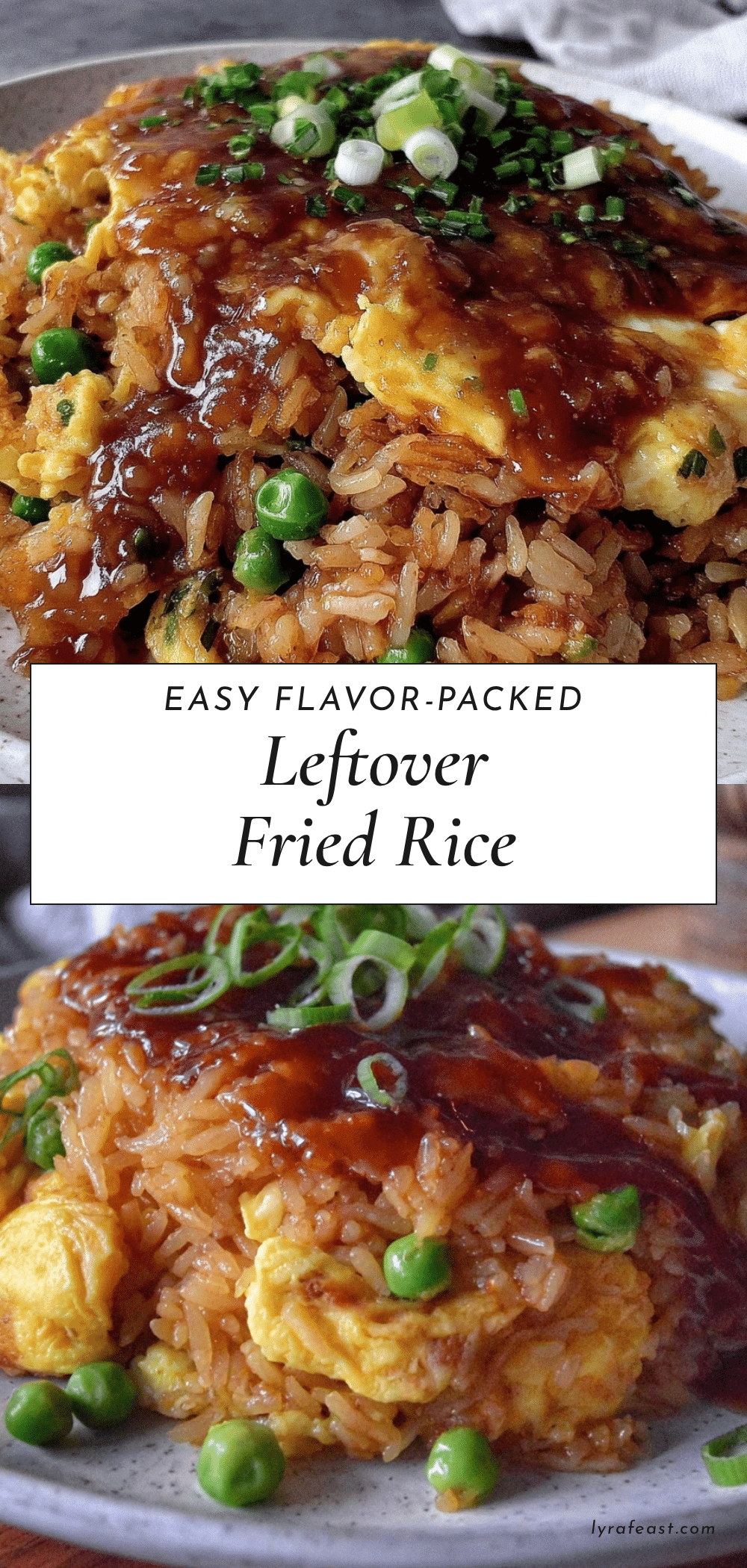 fried rice with leftover rice and peas recipe