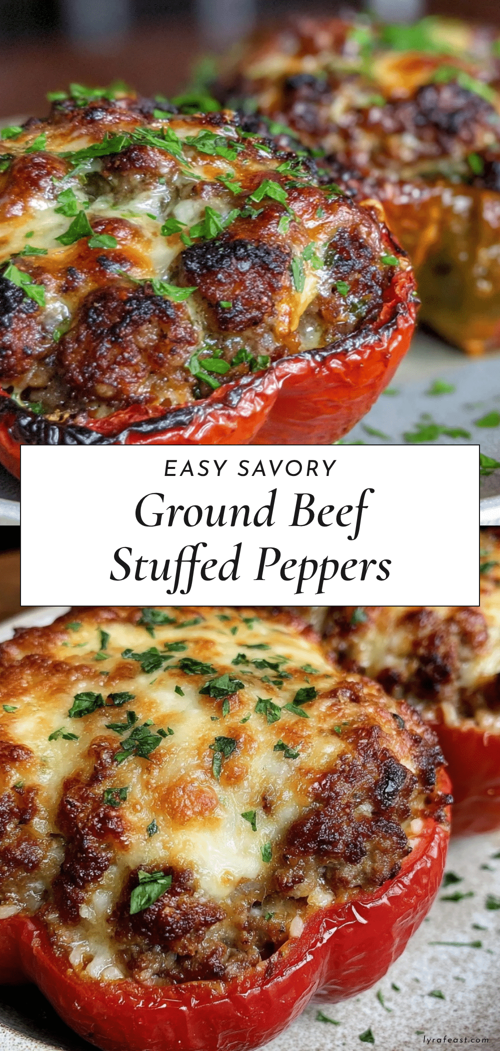 ground beef and rice stuffed bell peppers recipe