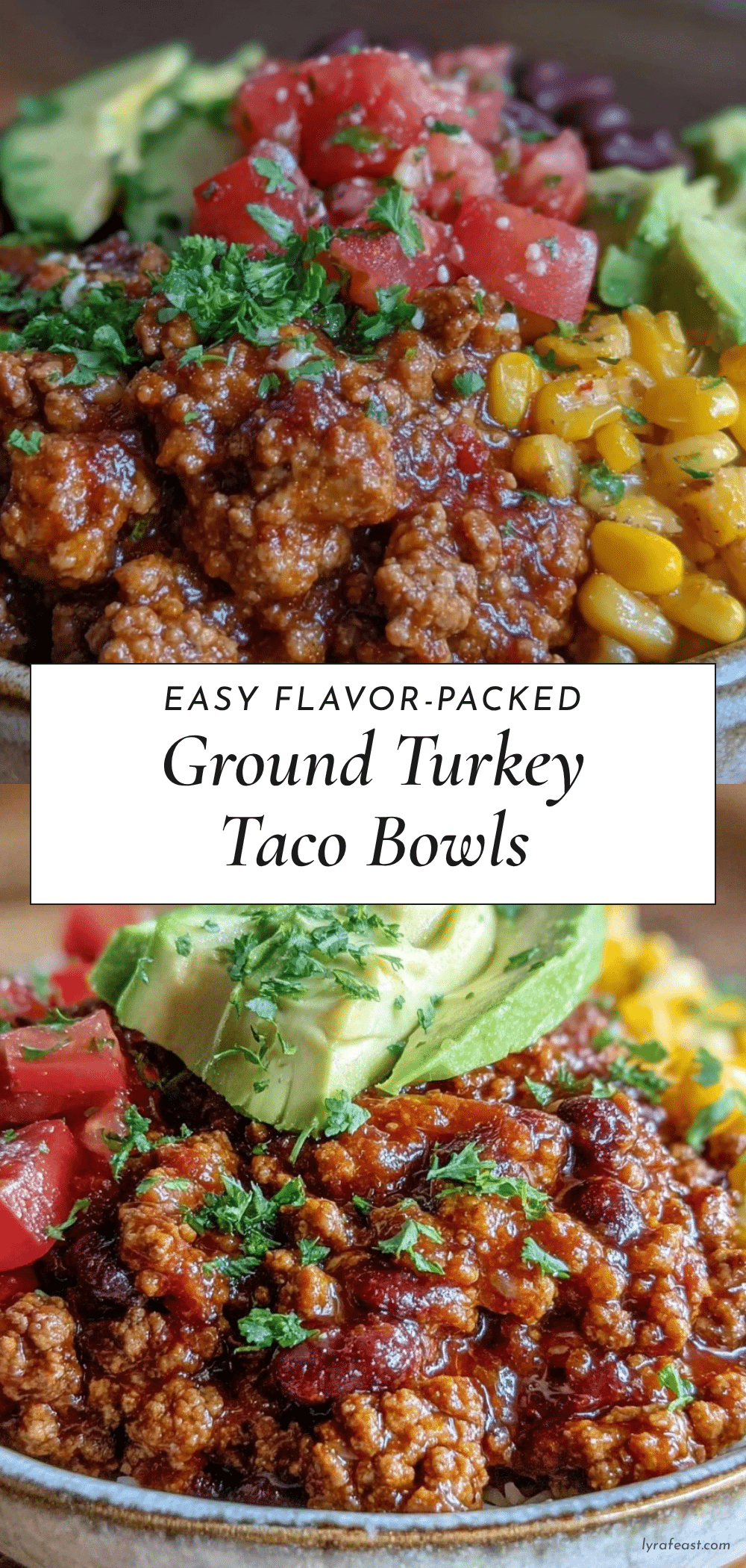 ground turkey taco bowls recipe