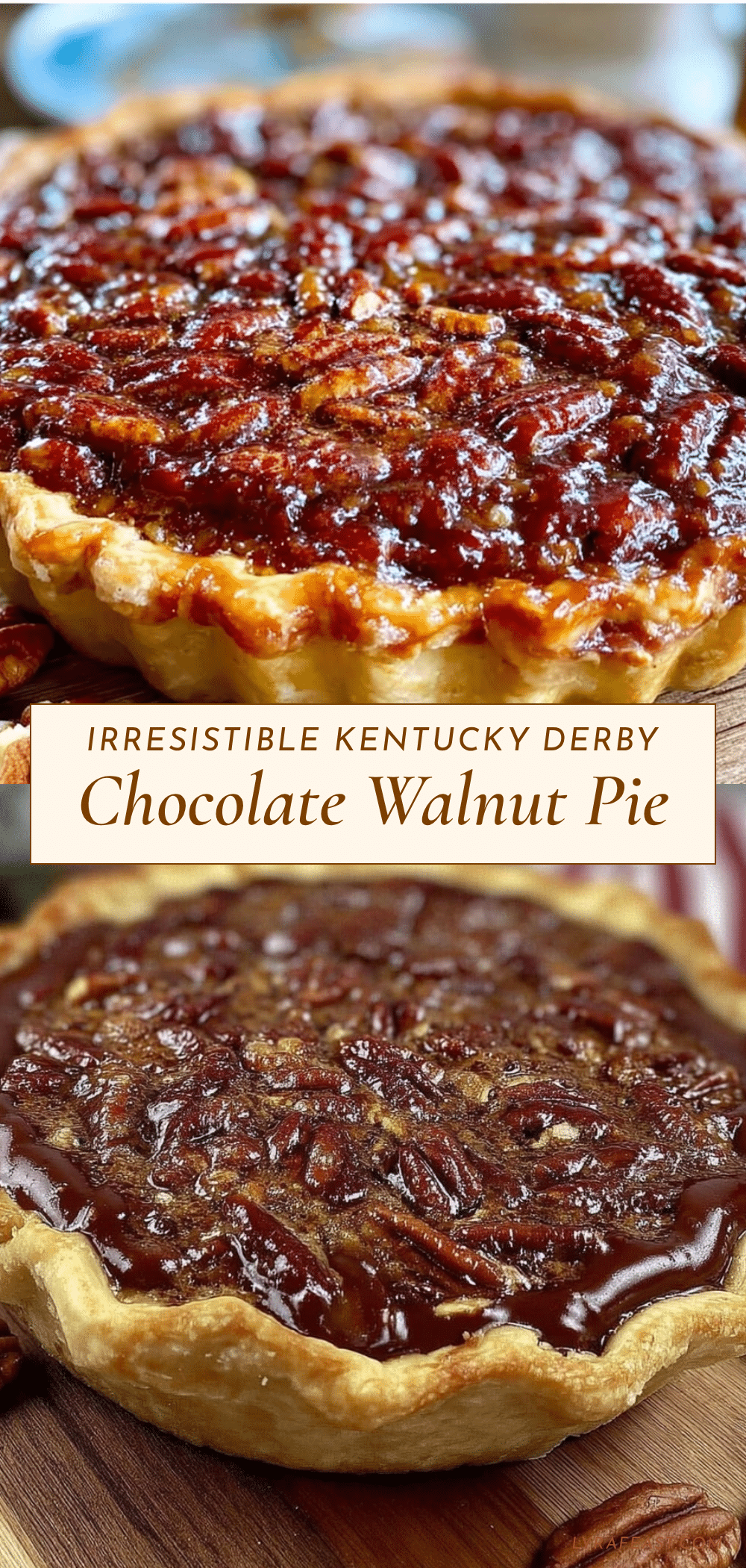 Kentucky Derby Chocolate Walnut Pie recipe