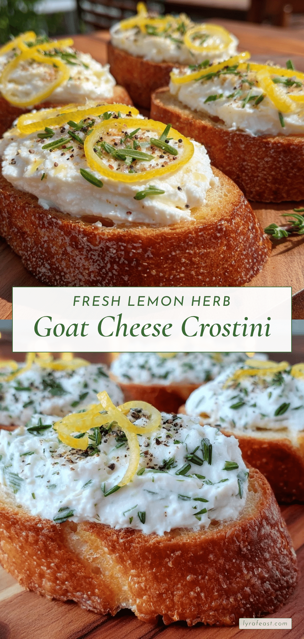 lemon herb goat cheese crostini recipe