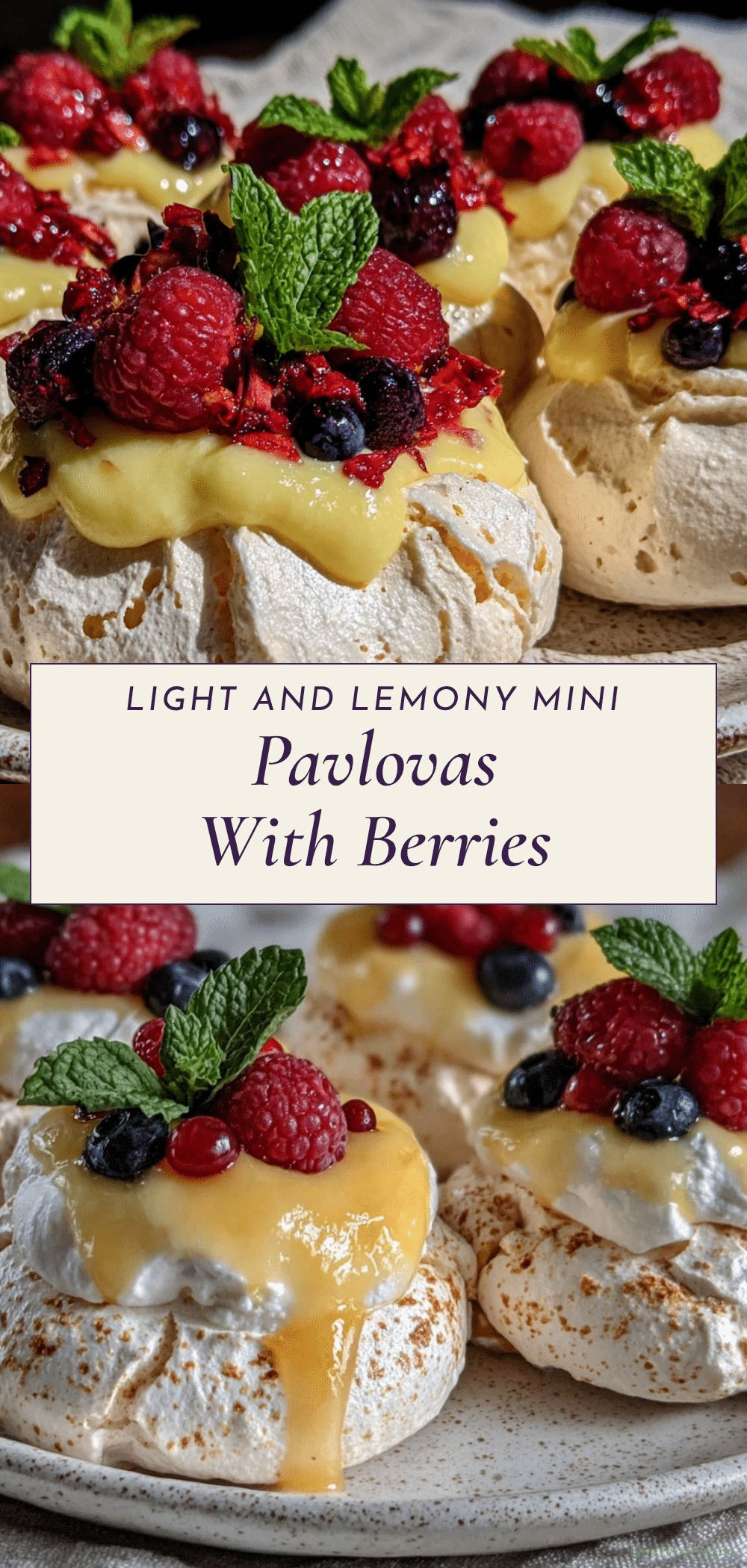 light lemon curd mini pavlovas recipe