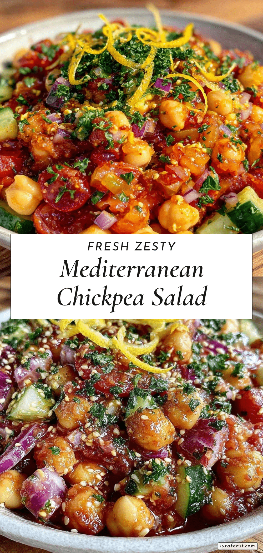 Mediterranean chickpea salad recipe