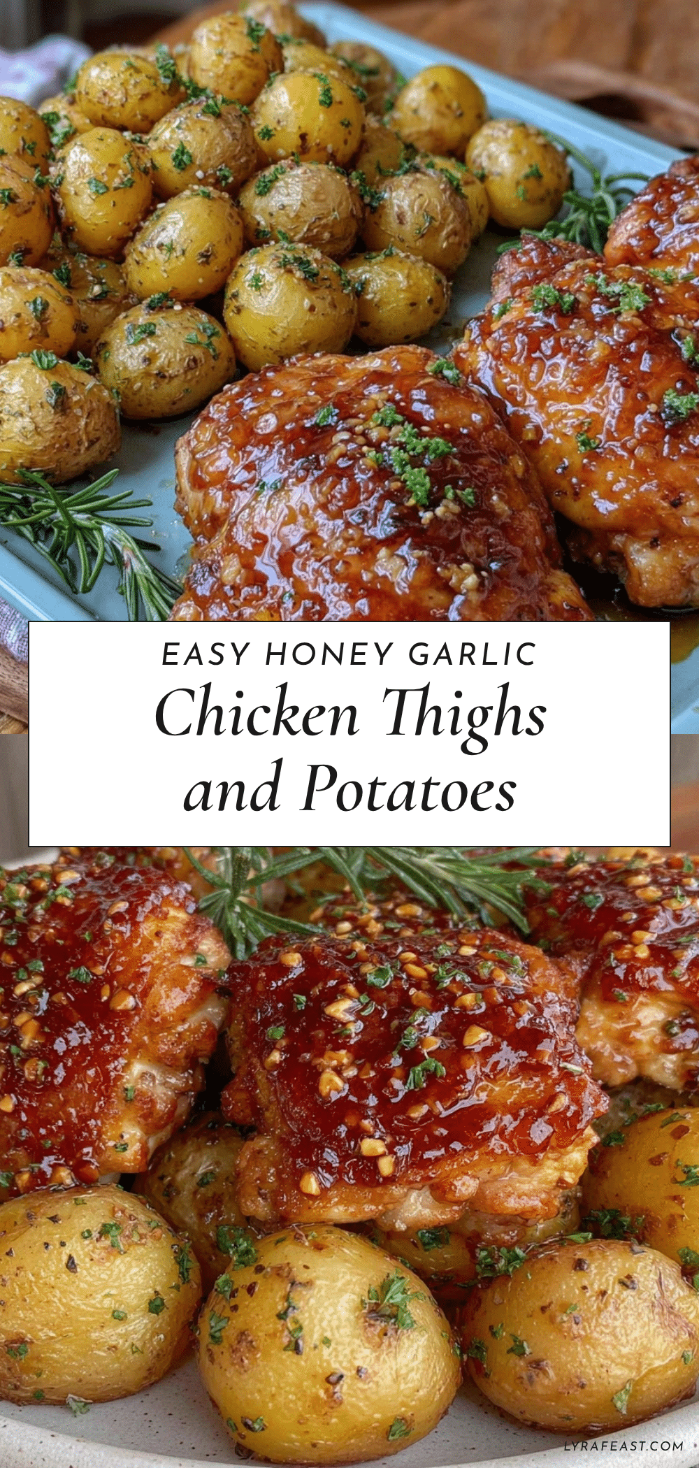 sheet pan honey garlic chicken thighs recipe