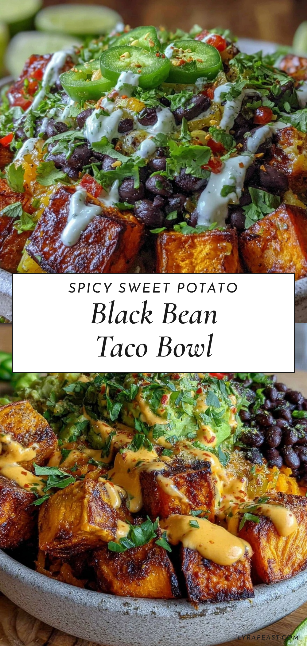 sweet potato black bean taco bowl recipe