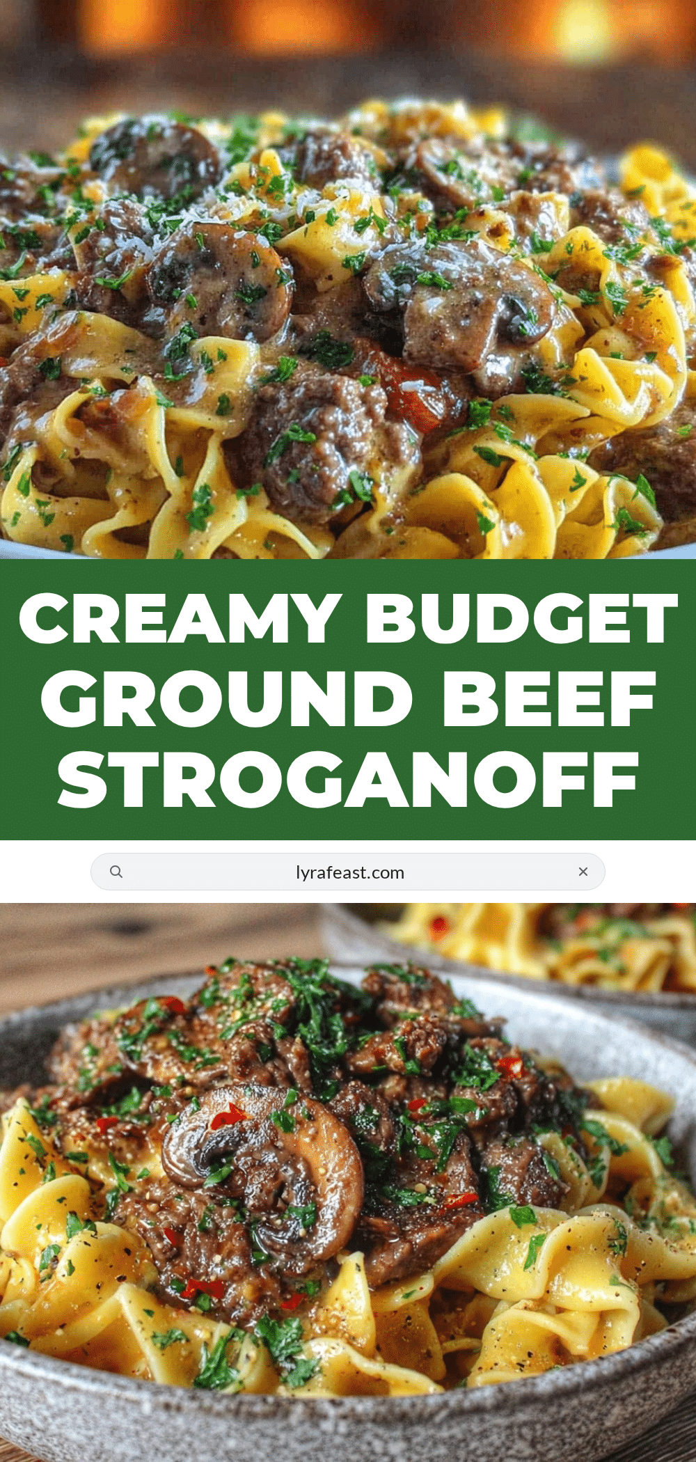 creamy budget ground beef stroganoff recipe