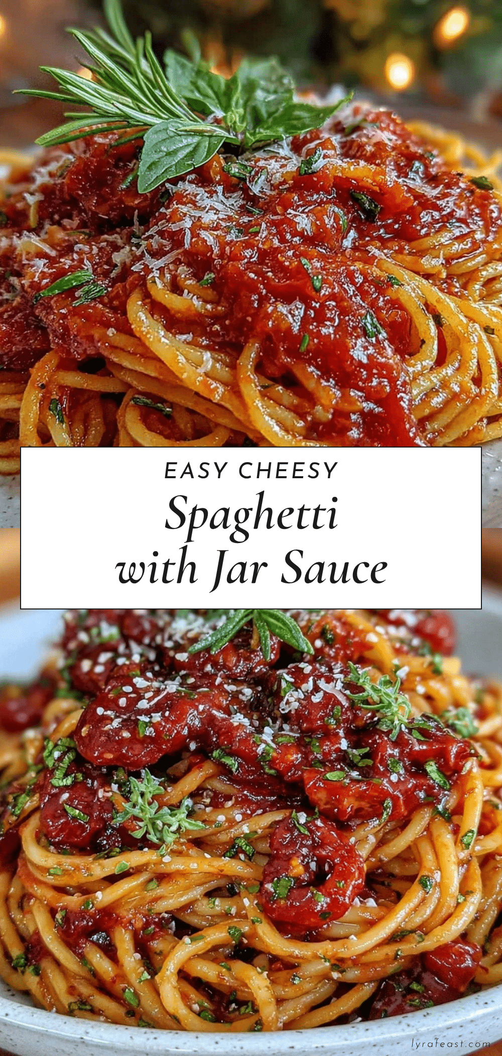 easy cheesy spaghetti with jar sauce recipe