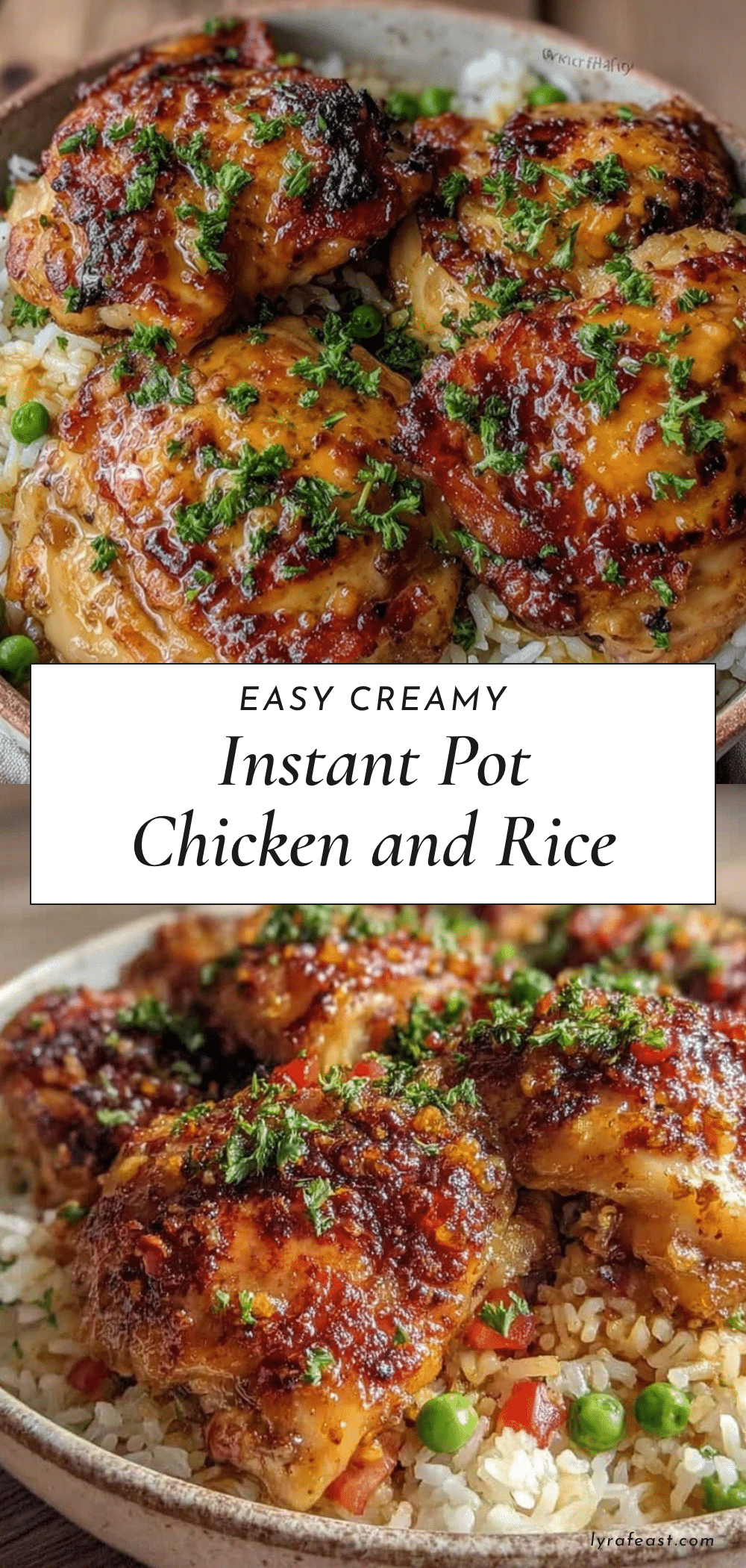 easy creamy instant pot chicken and rice recipe