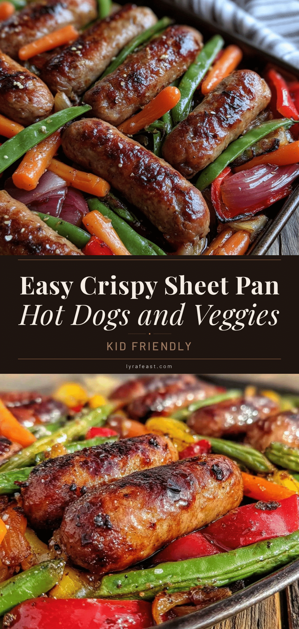 easy crispy sheet pan hot dogs and veggies recipe