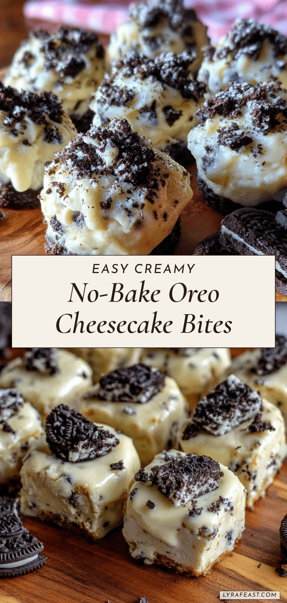 easy no bake oreo cheesecake bites recipe