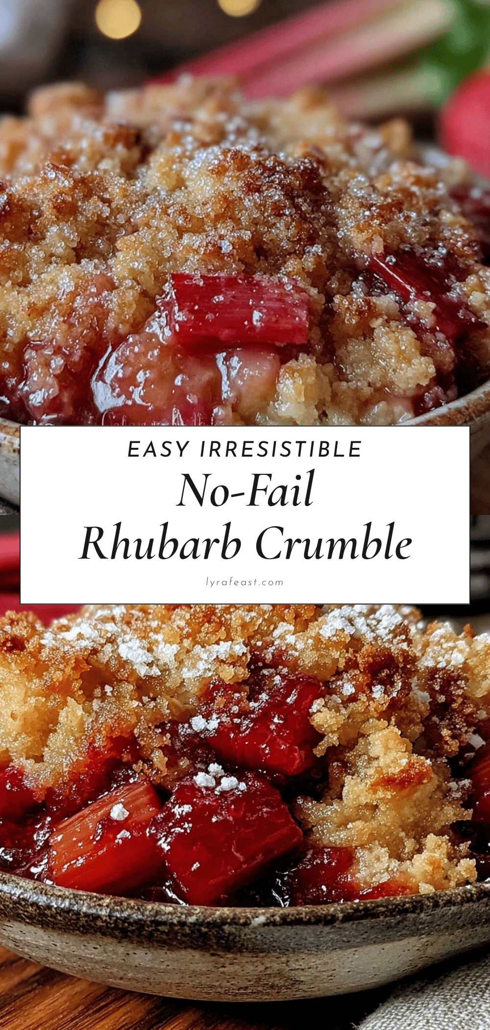 Easy No-Fail Rhubarb Crumble recipe