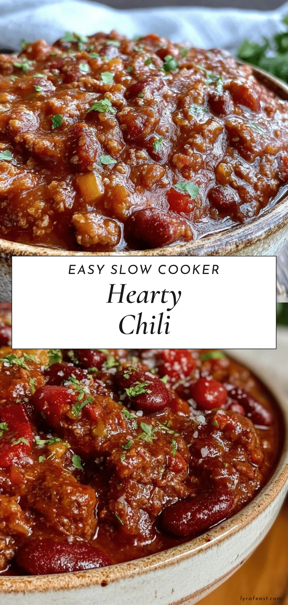 easy slow cooker hearty chili recipe