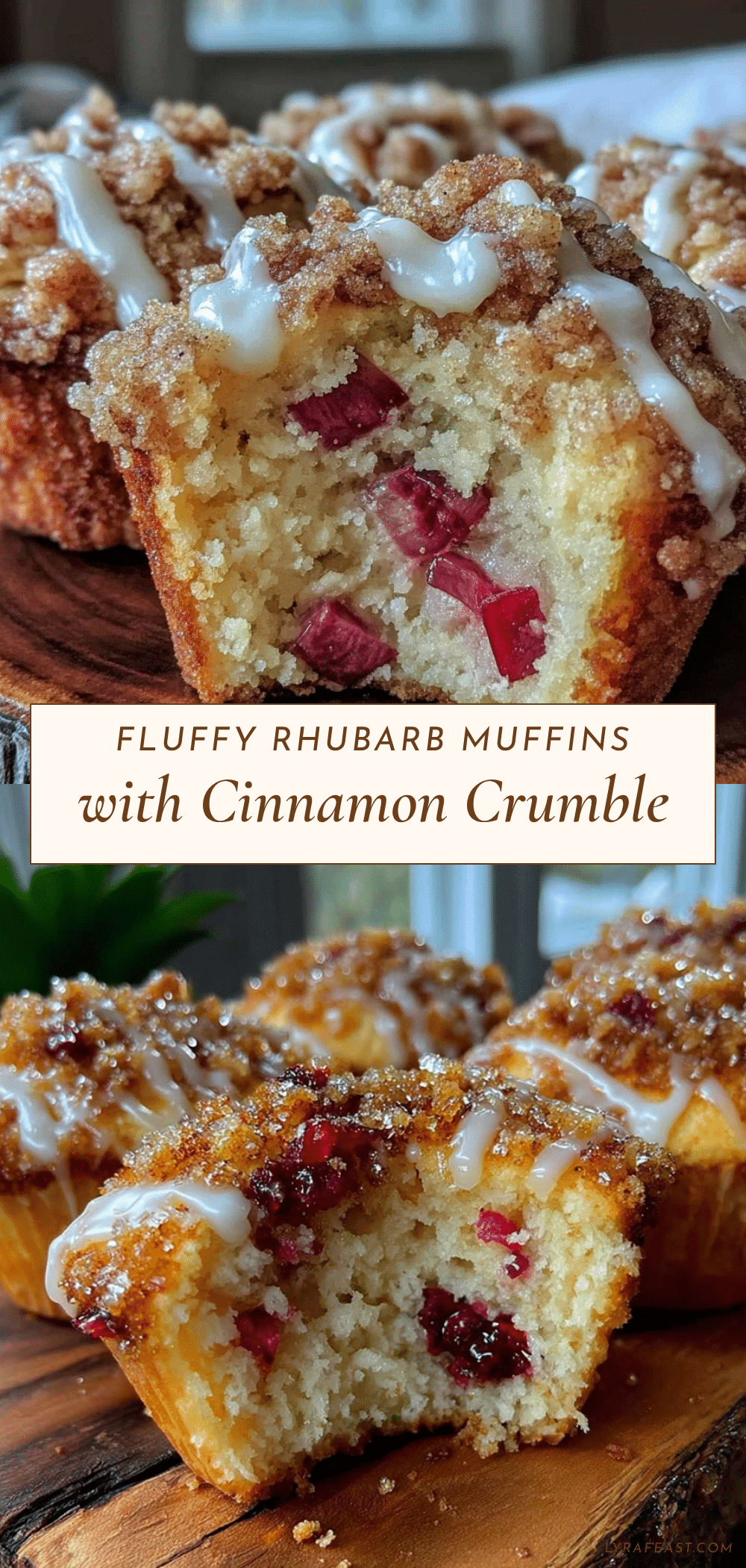 fluffy rhubarb streusel muffins recipe