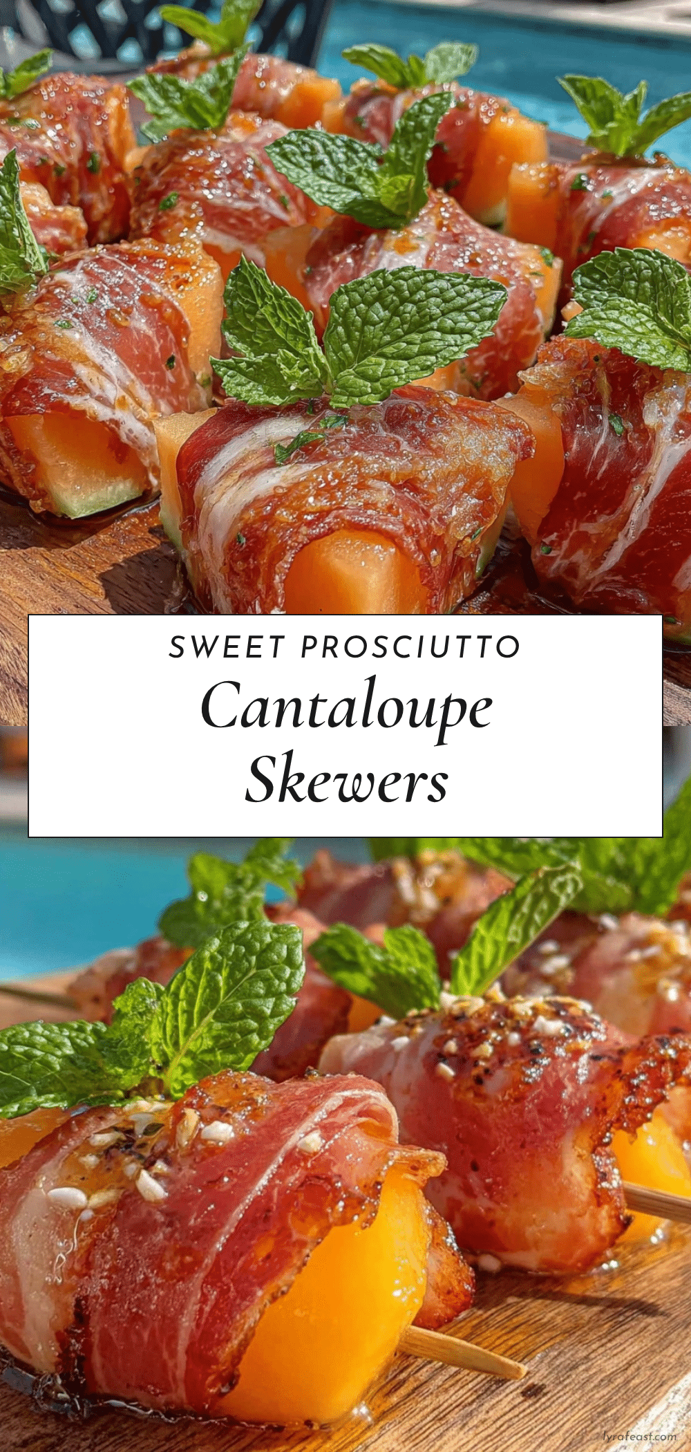 fresh prosciutto-wrapped cantaloupe skewers recipe