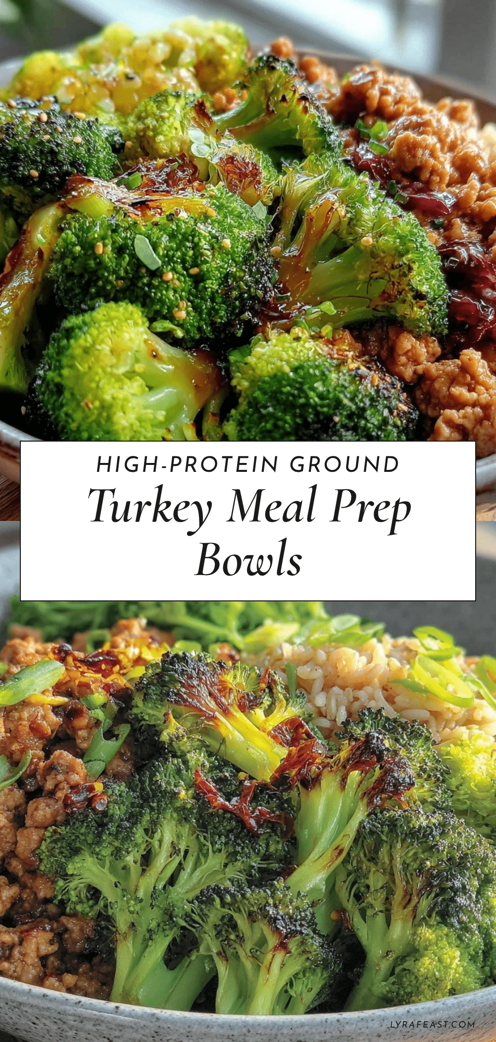 healthy high-protein ground turkey meal prep bowls recipe
