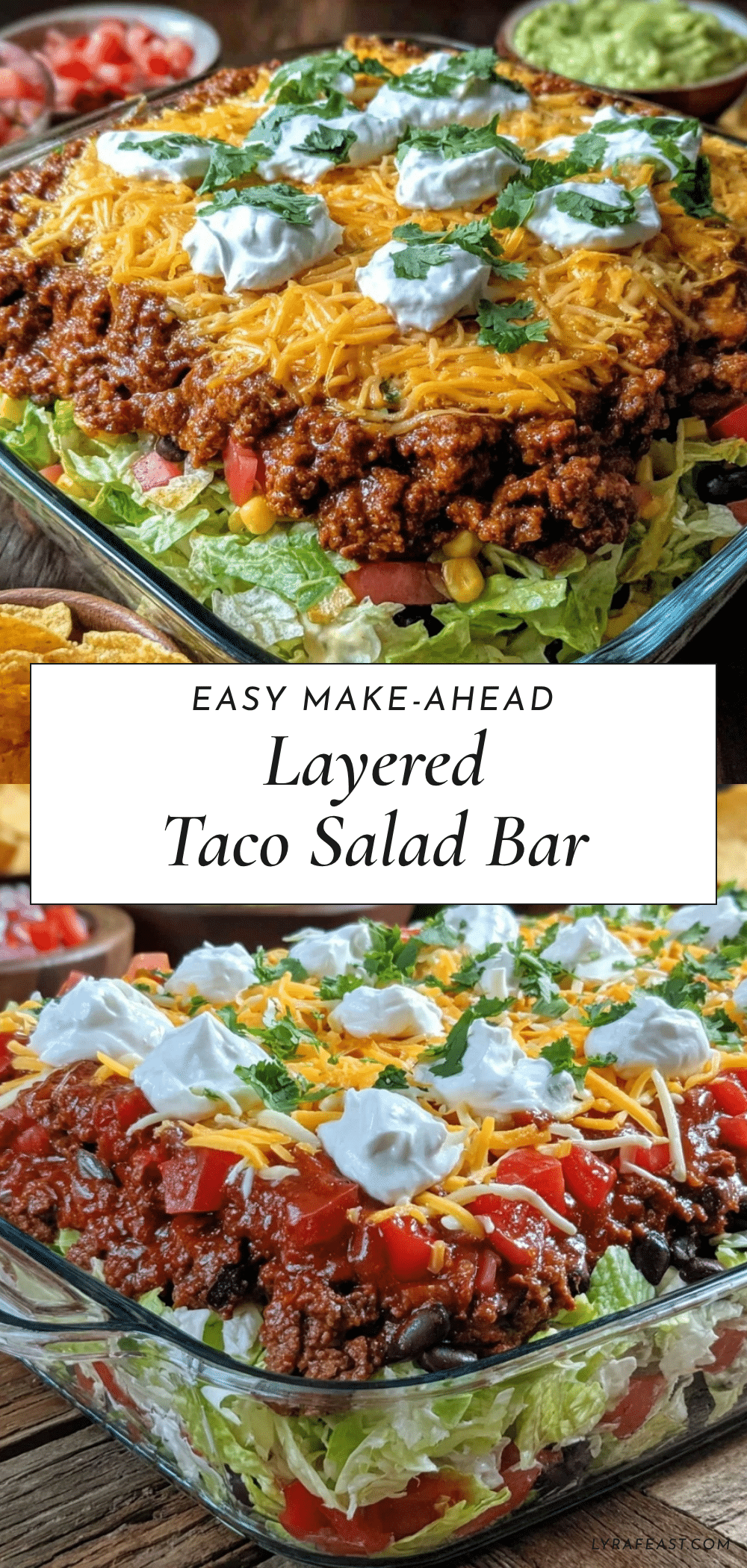 make-ahead layered taco salad bar recipe