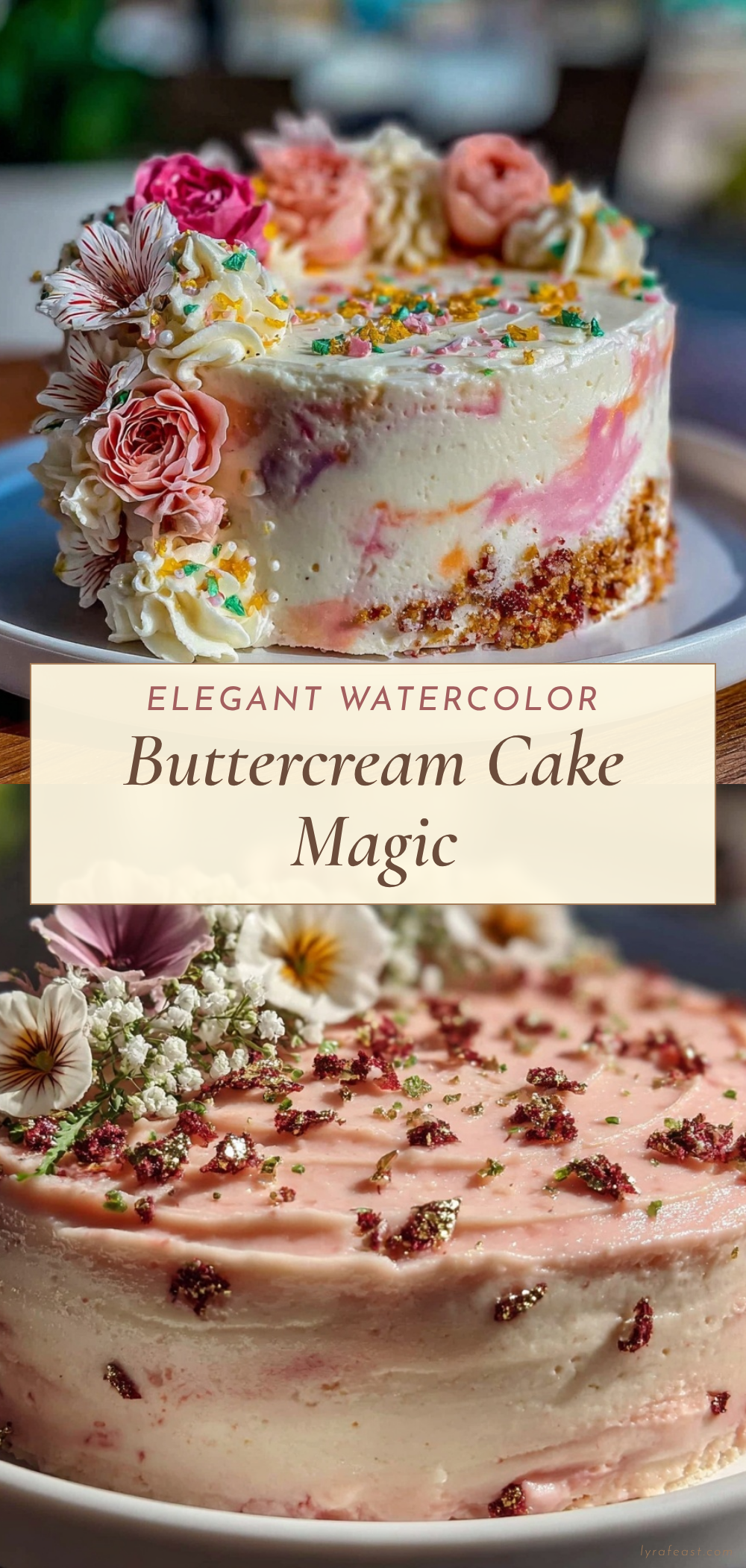 modern minimalist watercolor buttercream cake recipe