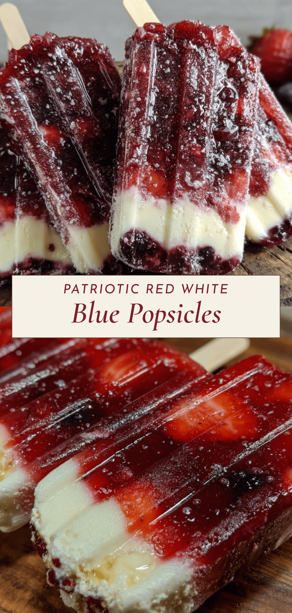 Refreshing Red White Blue Popsicles recipe