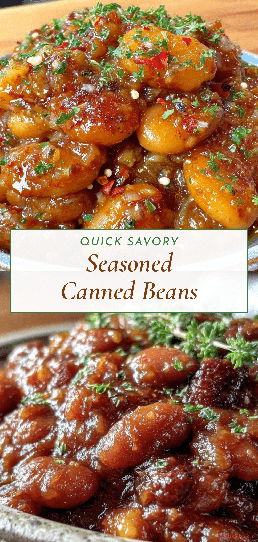 savory seasoned canned beans recipe