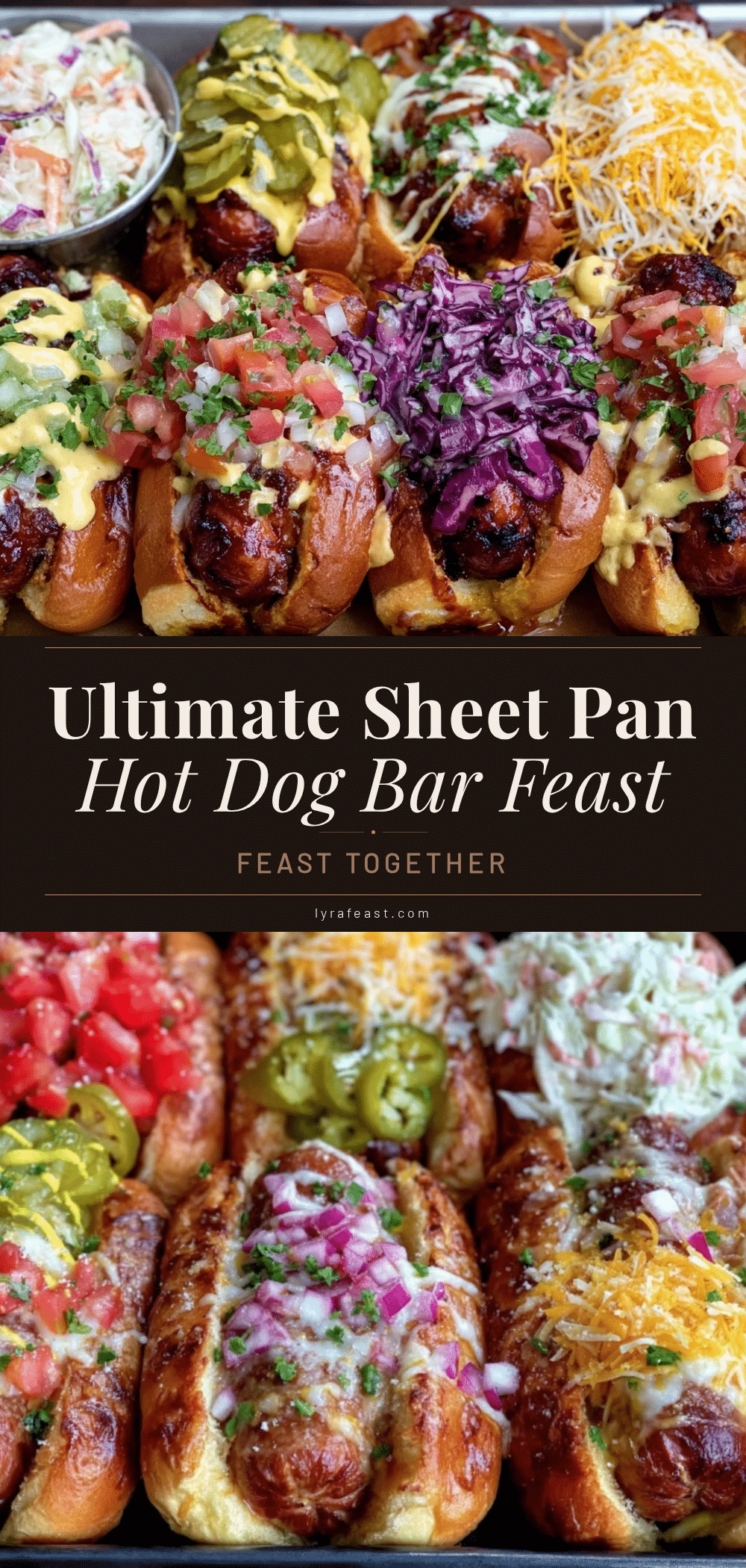 sheet pan hot dog bar feast recipe