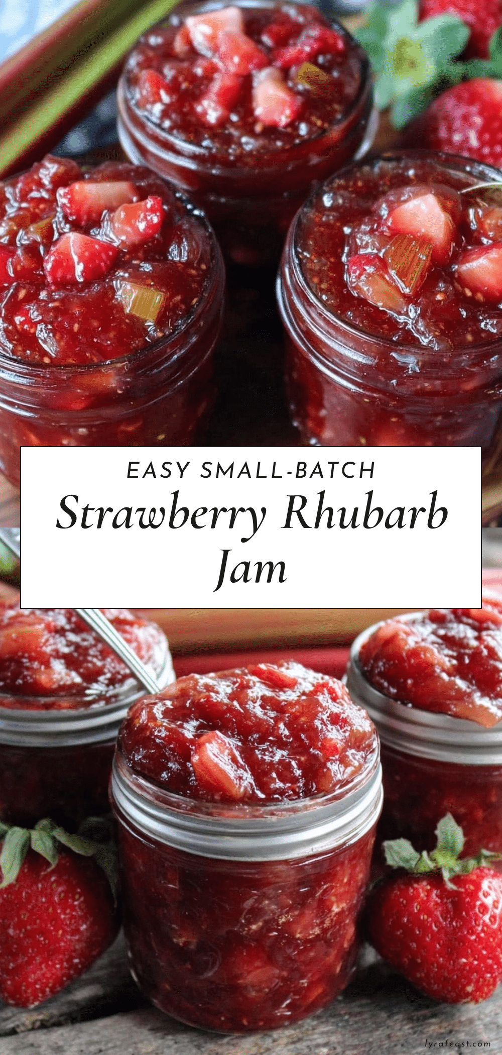 small-batch strawberry rhubarb jam recipe