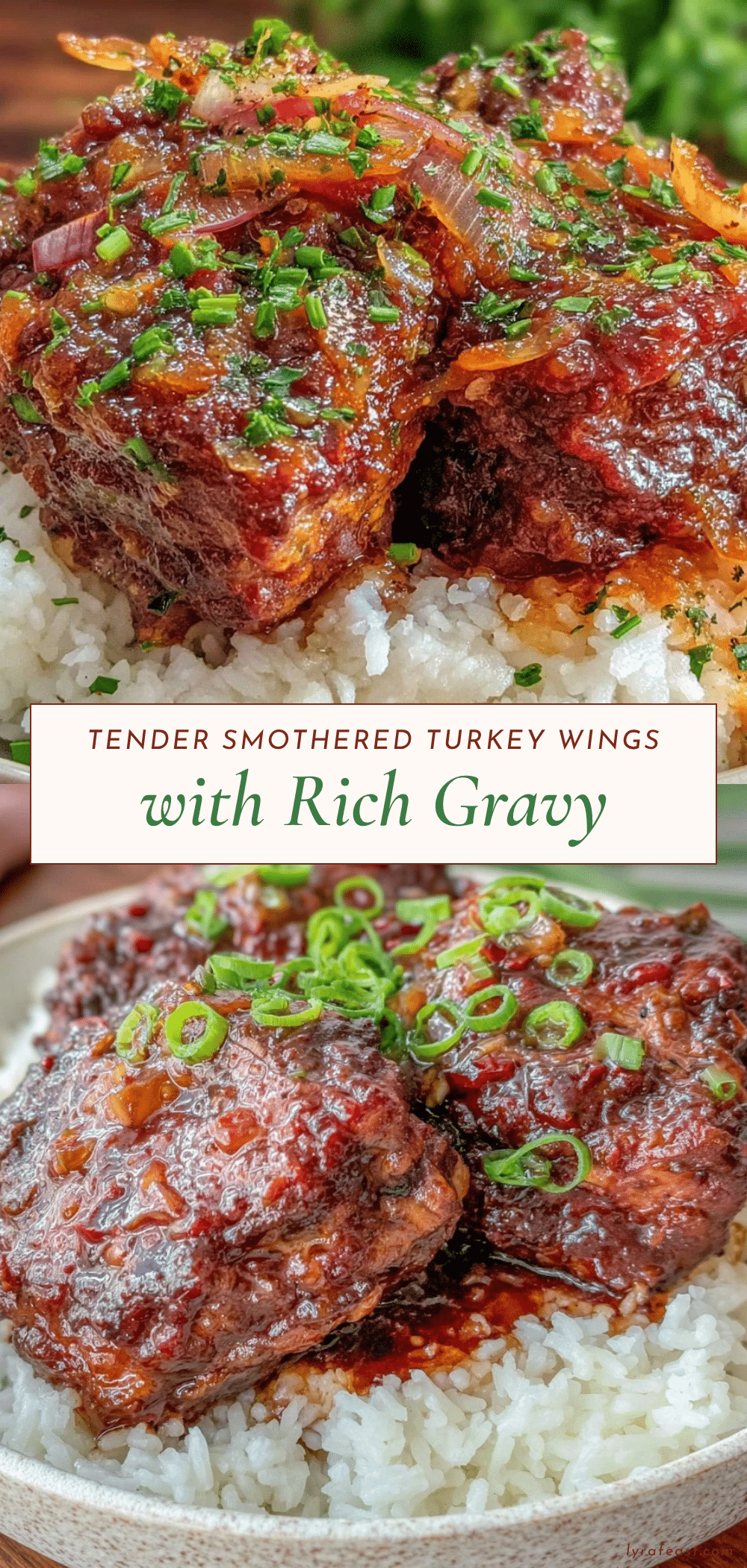 smothered turkey wings recipe