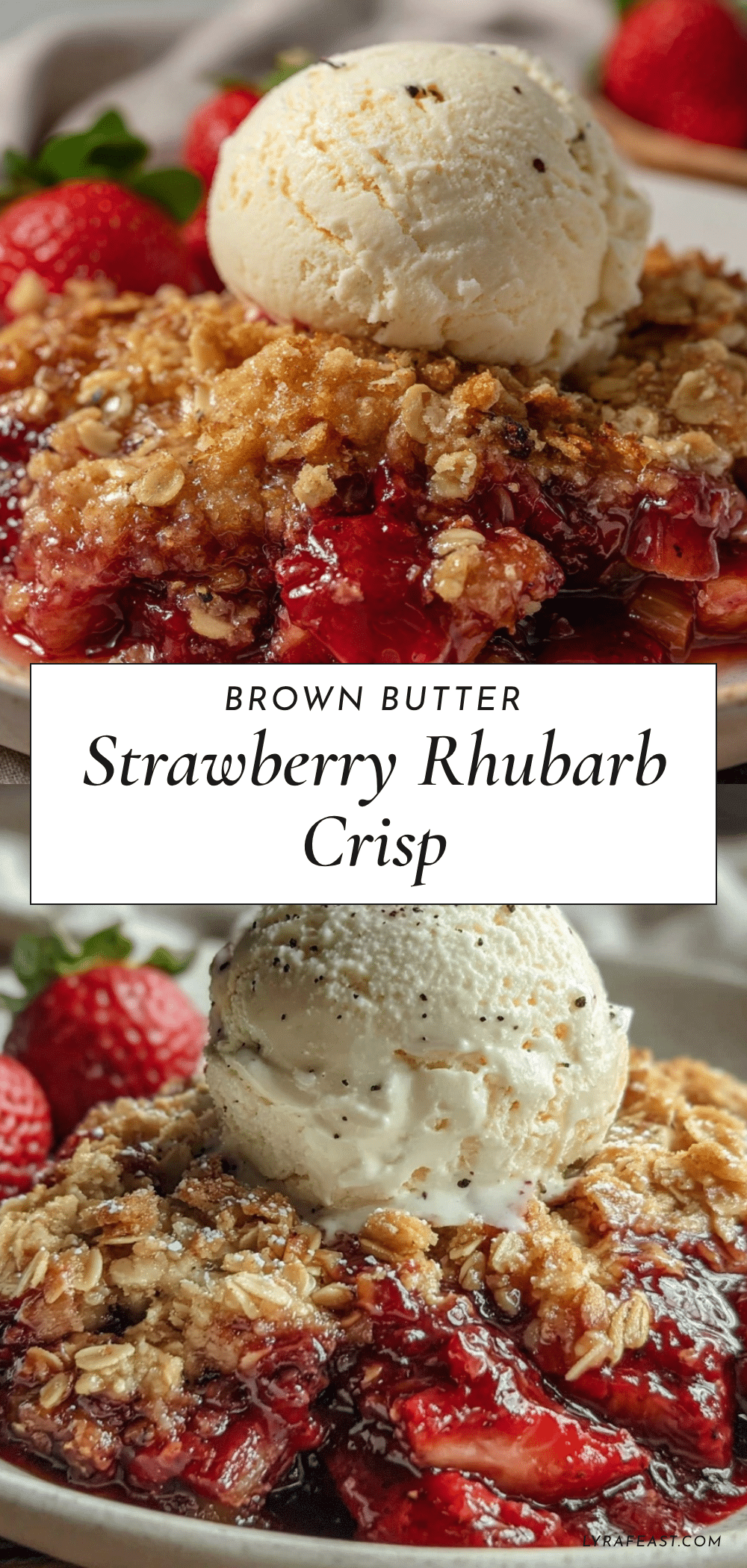 strawberry rhubarb crisp recipe