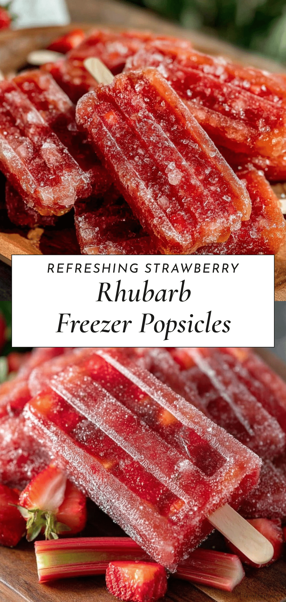 strawberry rhubarb popsicles recipe