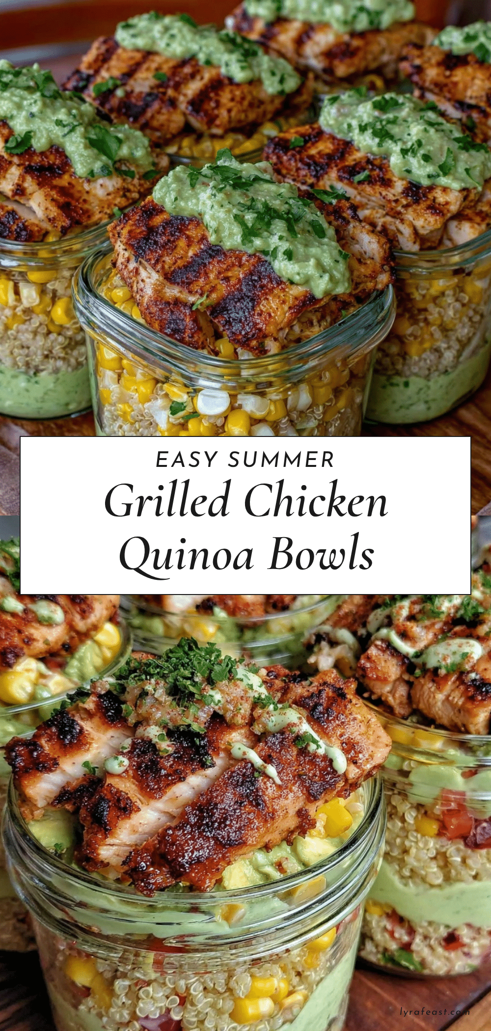 summer grilled chicken and quinoa meal prep bowls recipe