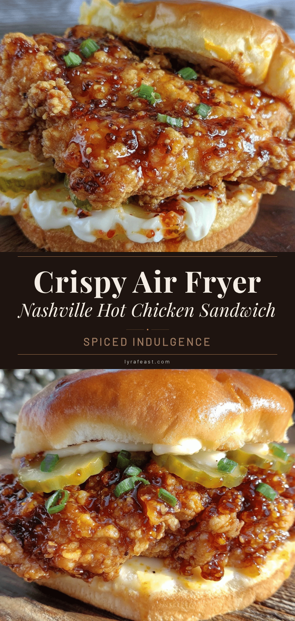 air fryer Nashville hot chicken sandwich recipe