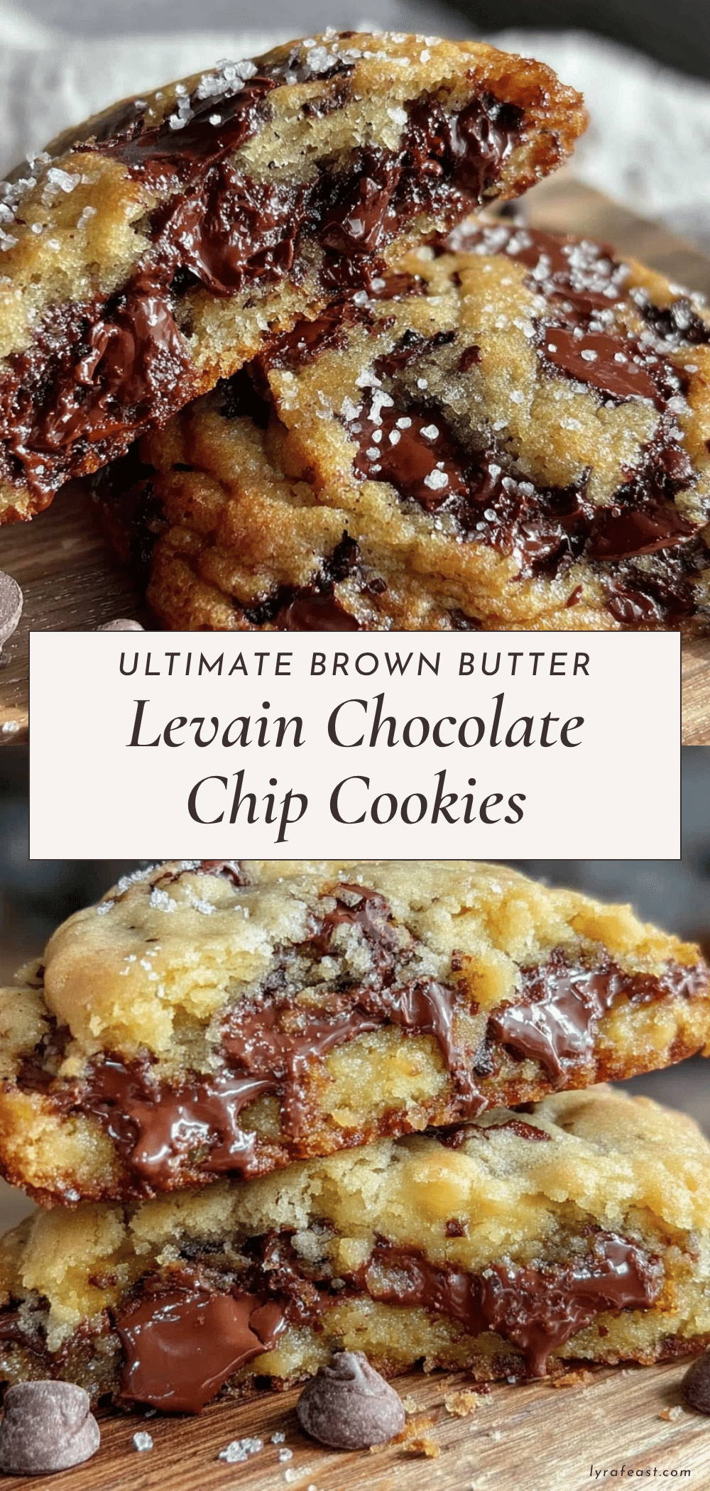brown butter chocolate chip Levain cookies recipe
