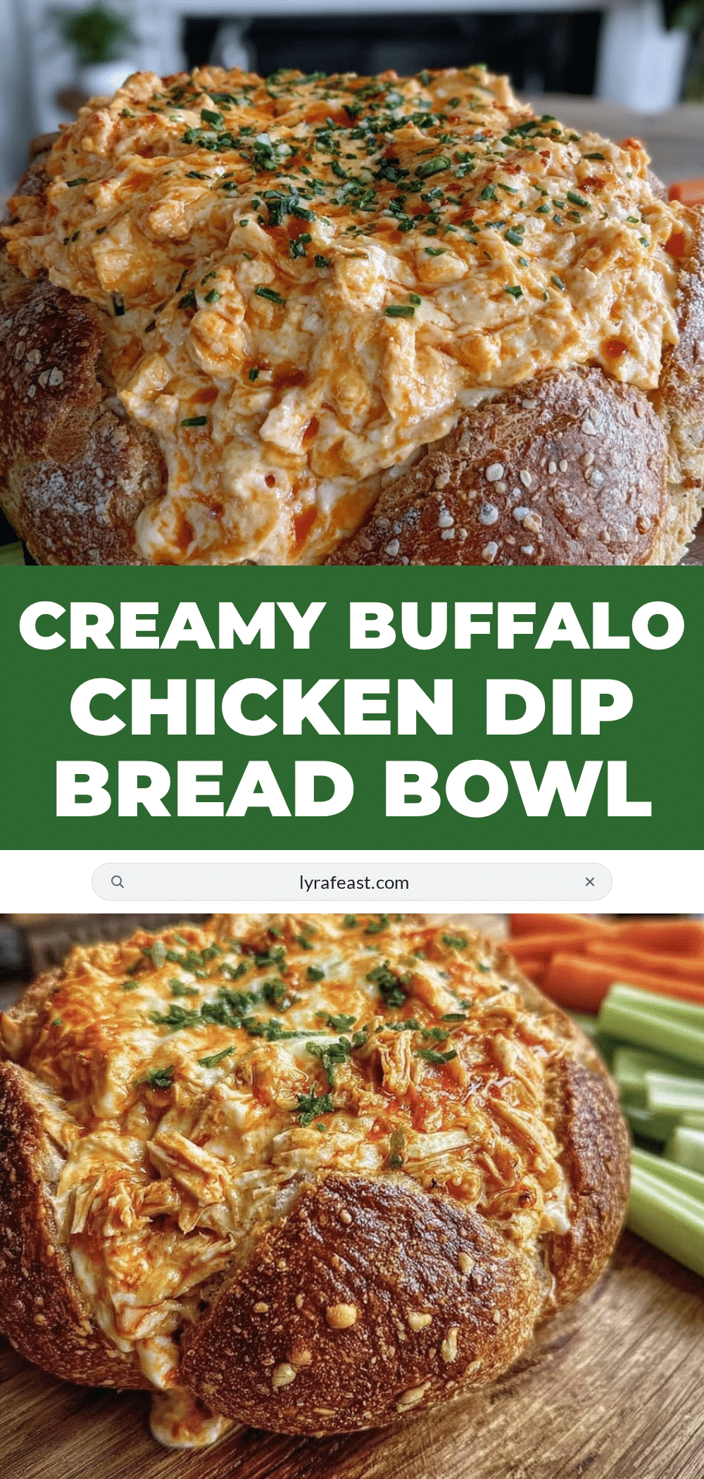 buffalo chicken dip bread bowl recipe